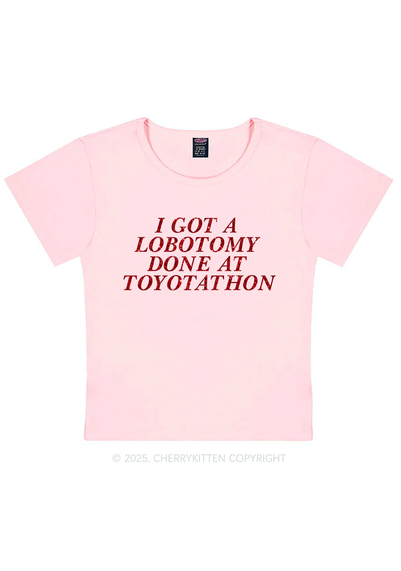 Glitter Lobotomy At Toyotathon Y2K Baby Tee Cherrykitten - Image 13