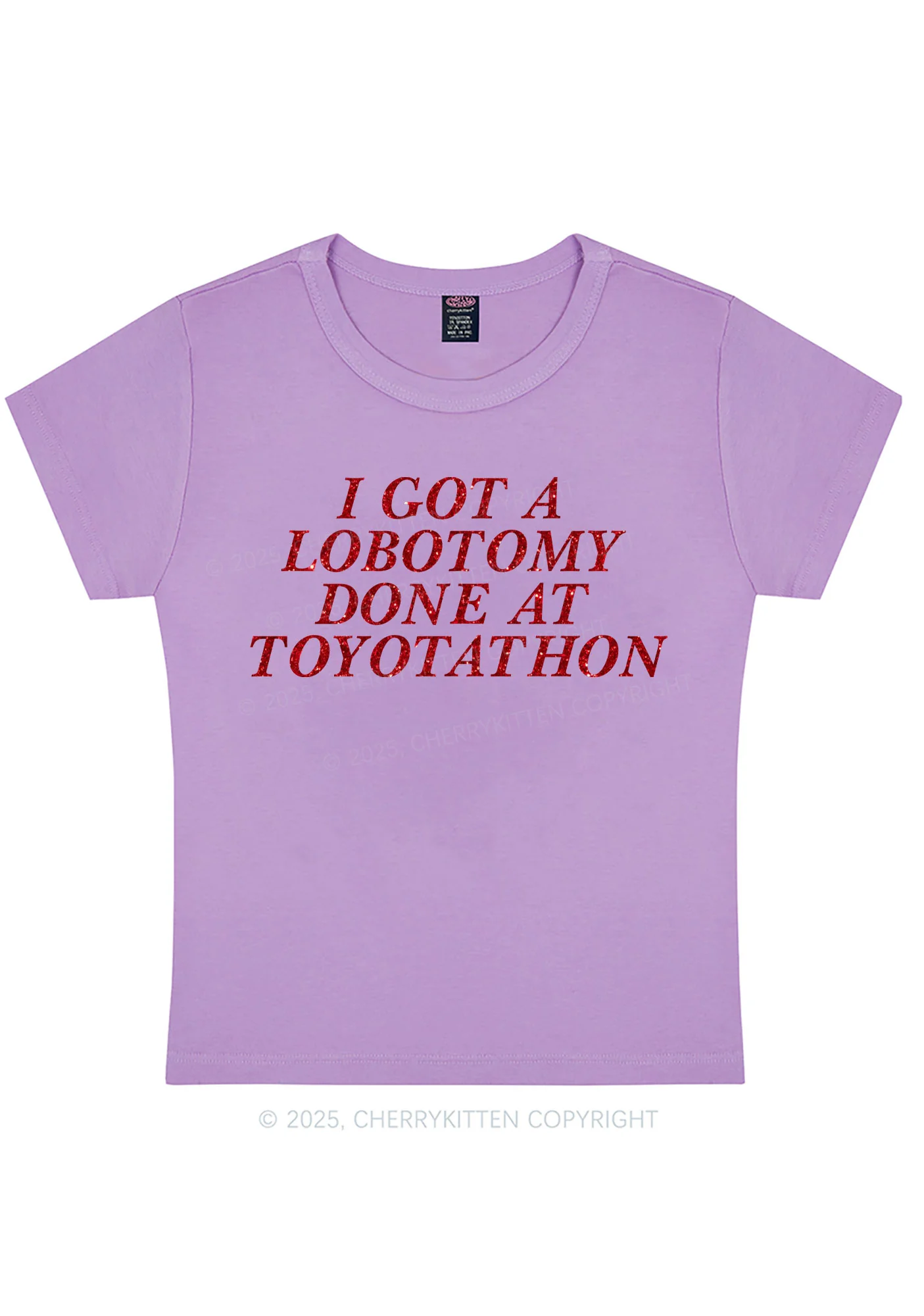 Glitter Lobotomy At Toyotathon Y2K Baby Tee Cherrykitten - Image 9