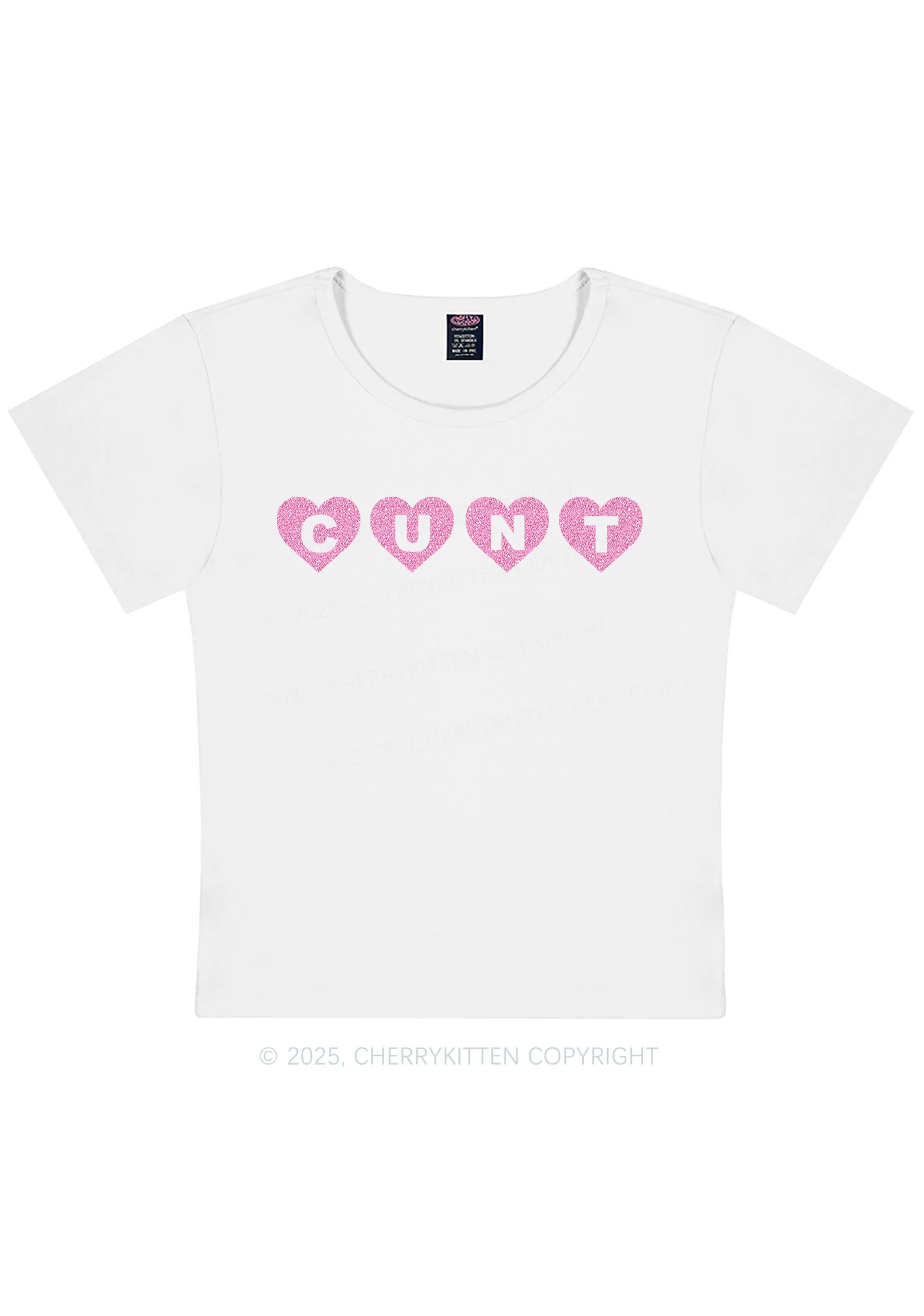 Glitter Love Cxxt Y2K Baby Tee Cherrykitten - Image 5