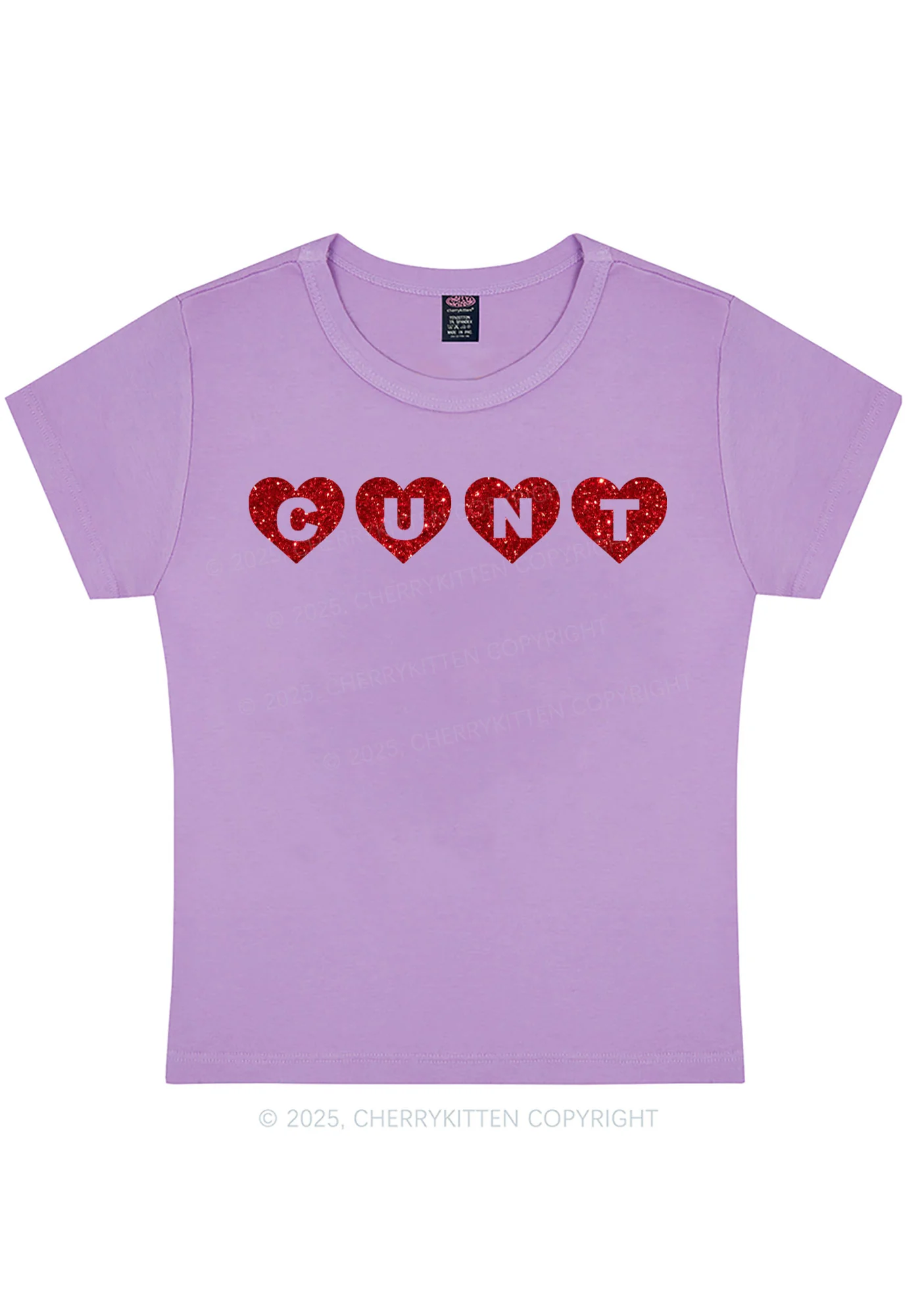 Glitter Love Cxxt Y2K Baby Tee Cherrykitten - Image 8
