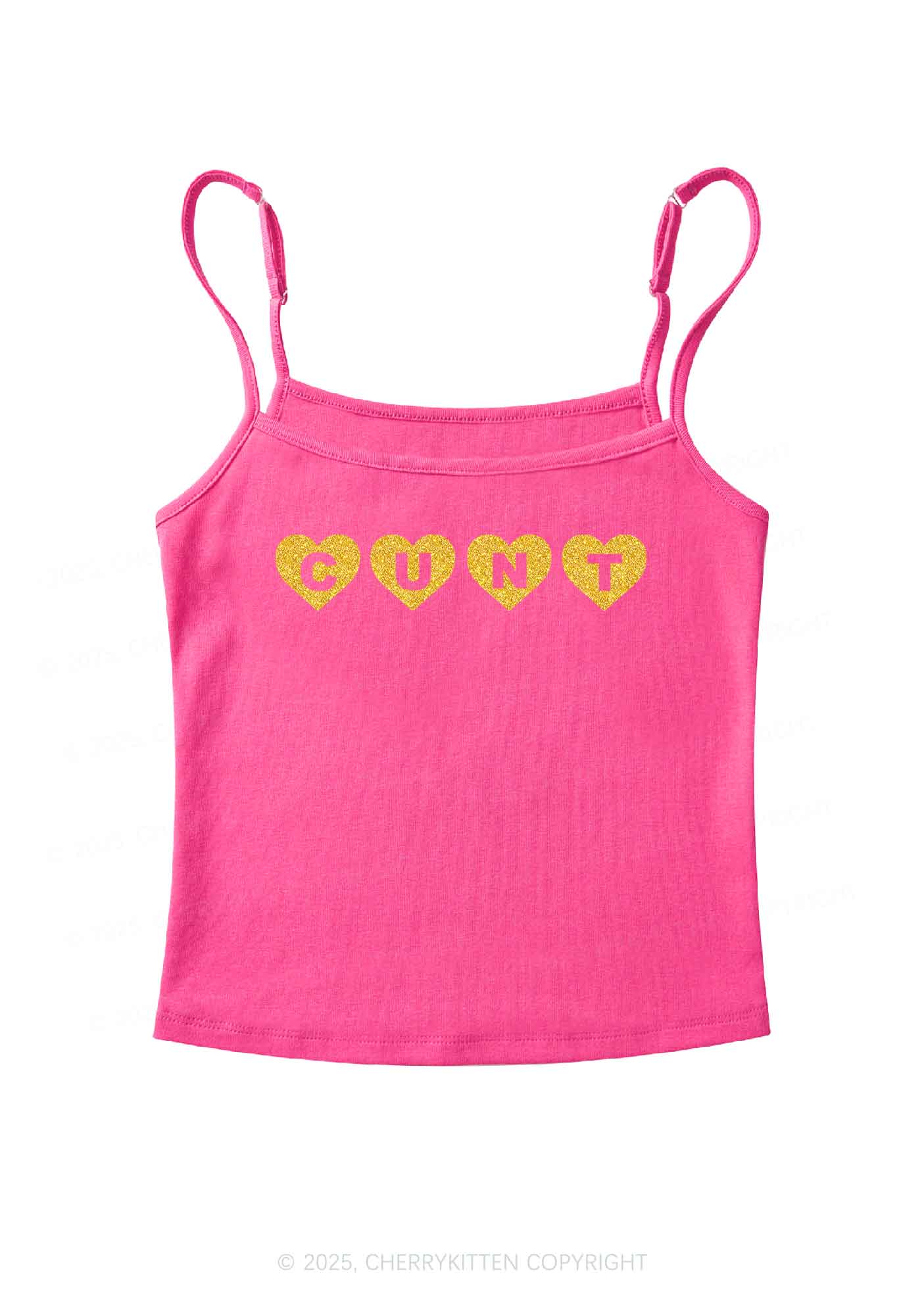 Glitter Love Cxxt Y2K Spaghetti Strap Cami Cherrykitten - Image 5