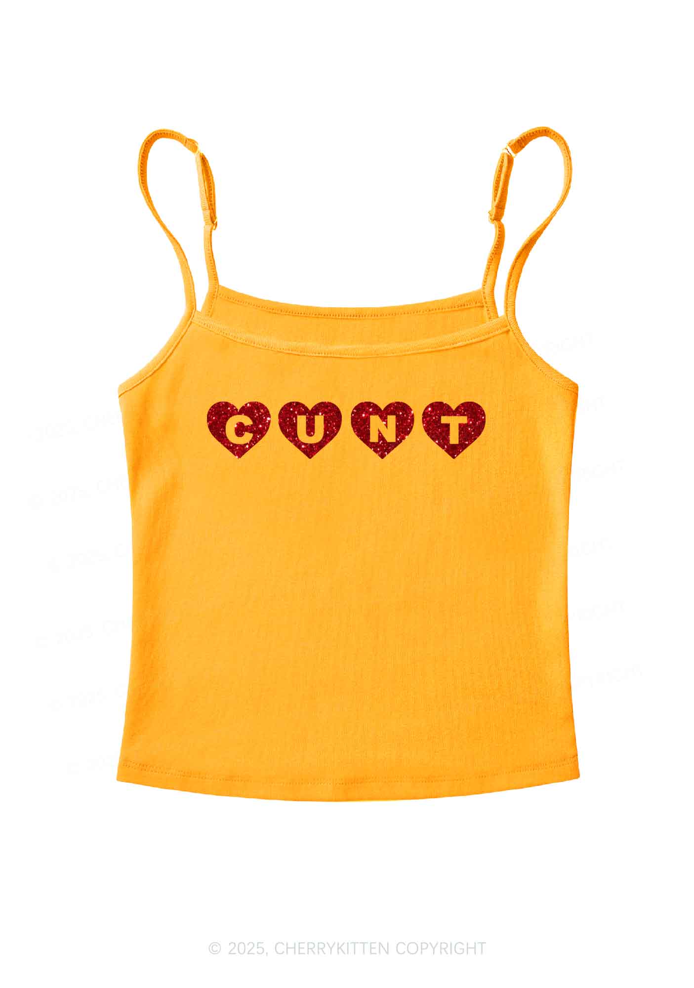Glitter Love Cxxt Y2K Spaghetti Strap Cami Cherrykitten - Image 7