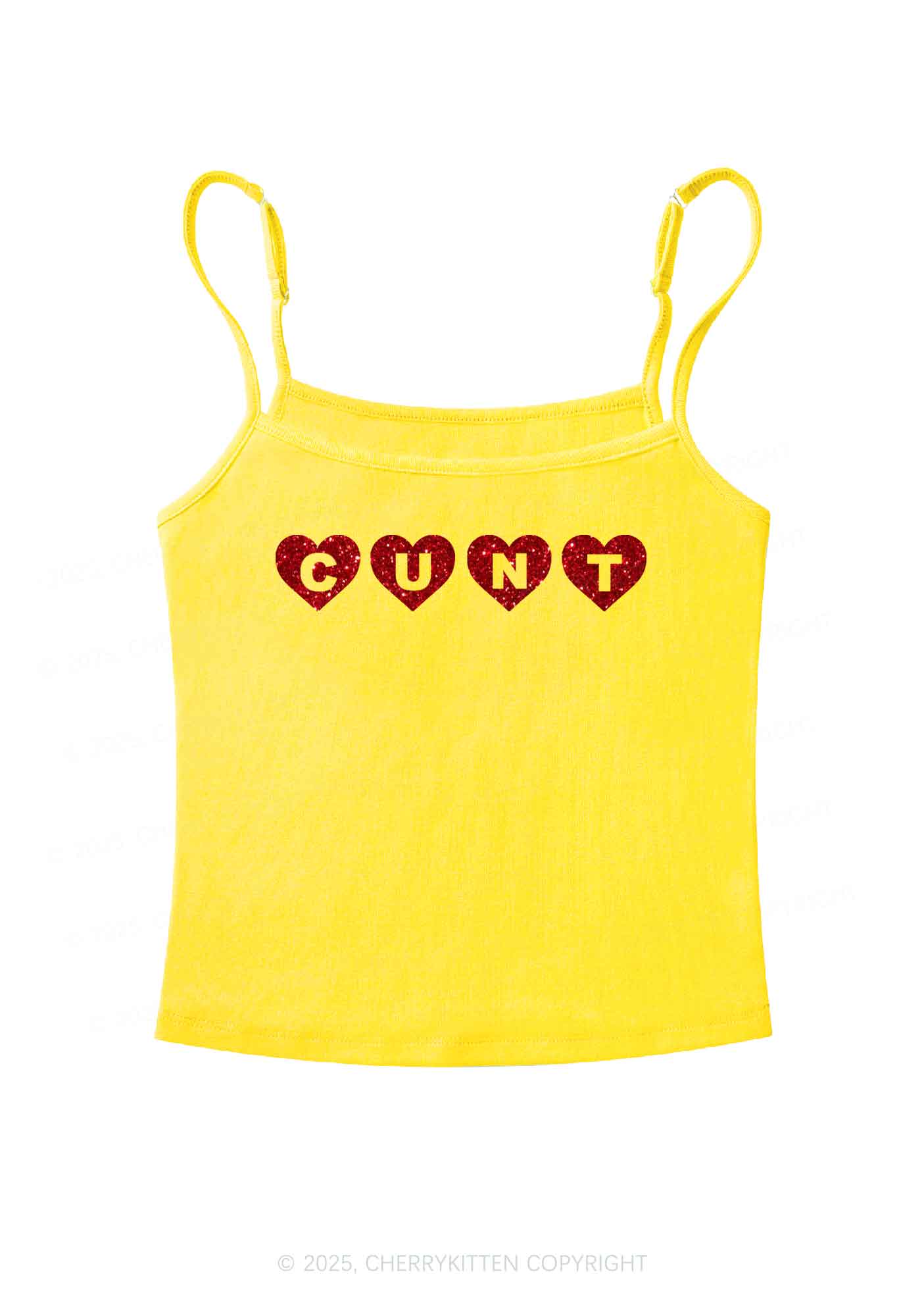 Glitter Love Cxxt Y2K Spaghetti Strap Cami Cherrykitten - Image 8