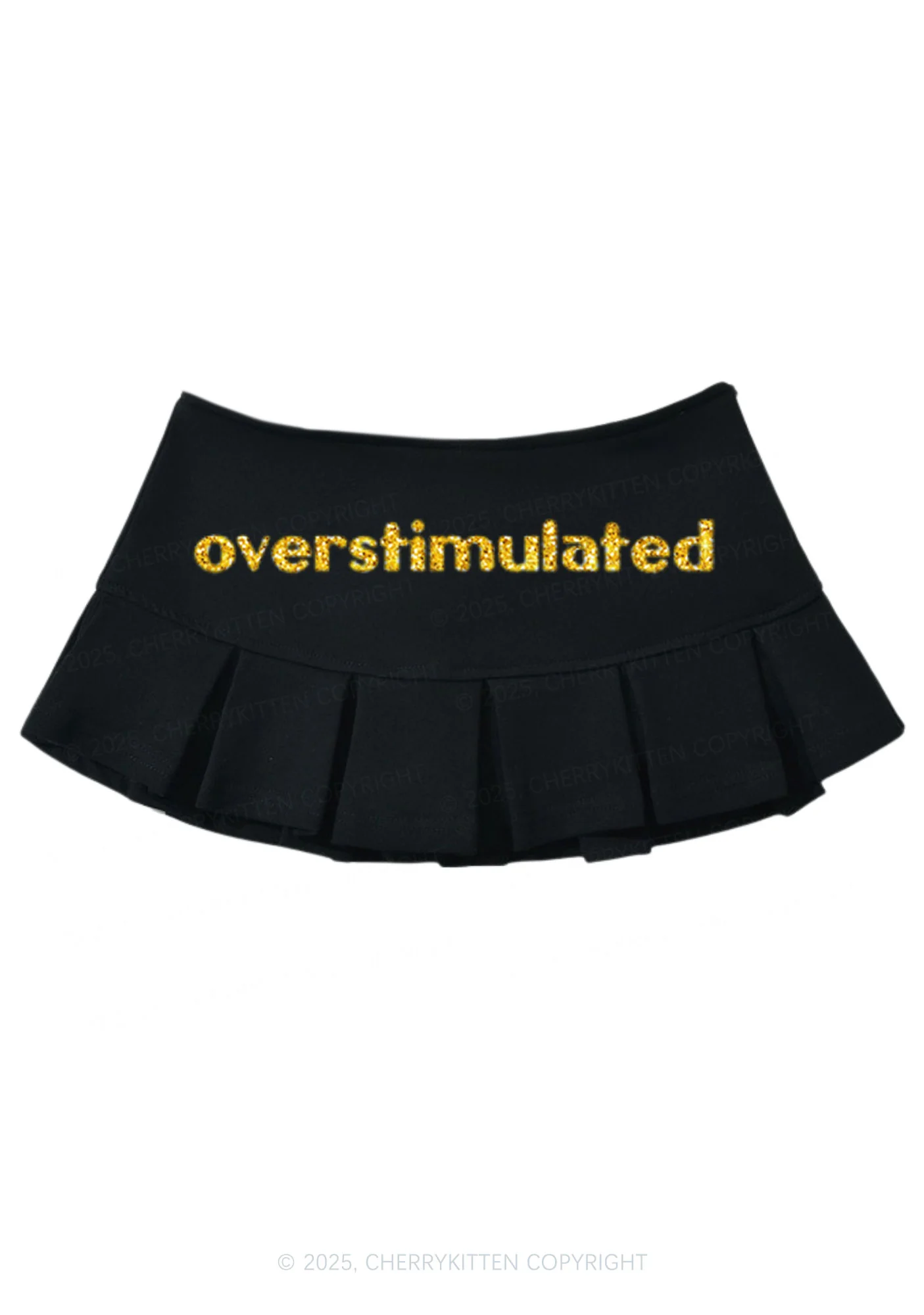 Glitter Overstimulated Y2K Mini Pleated Skirts Cherrykitten - Image 3