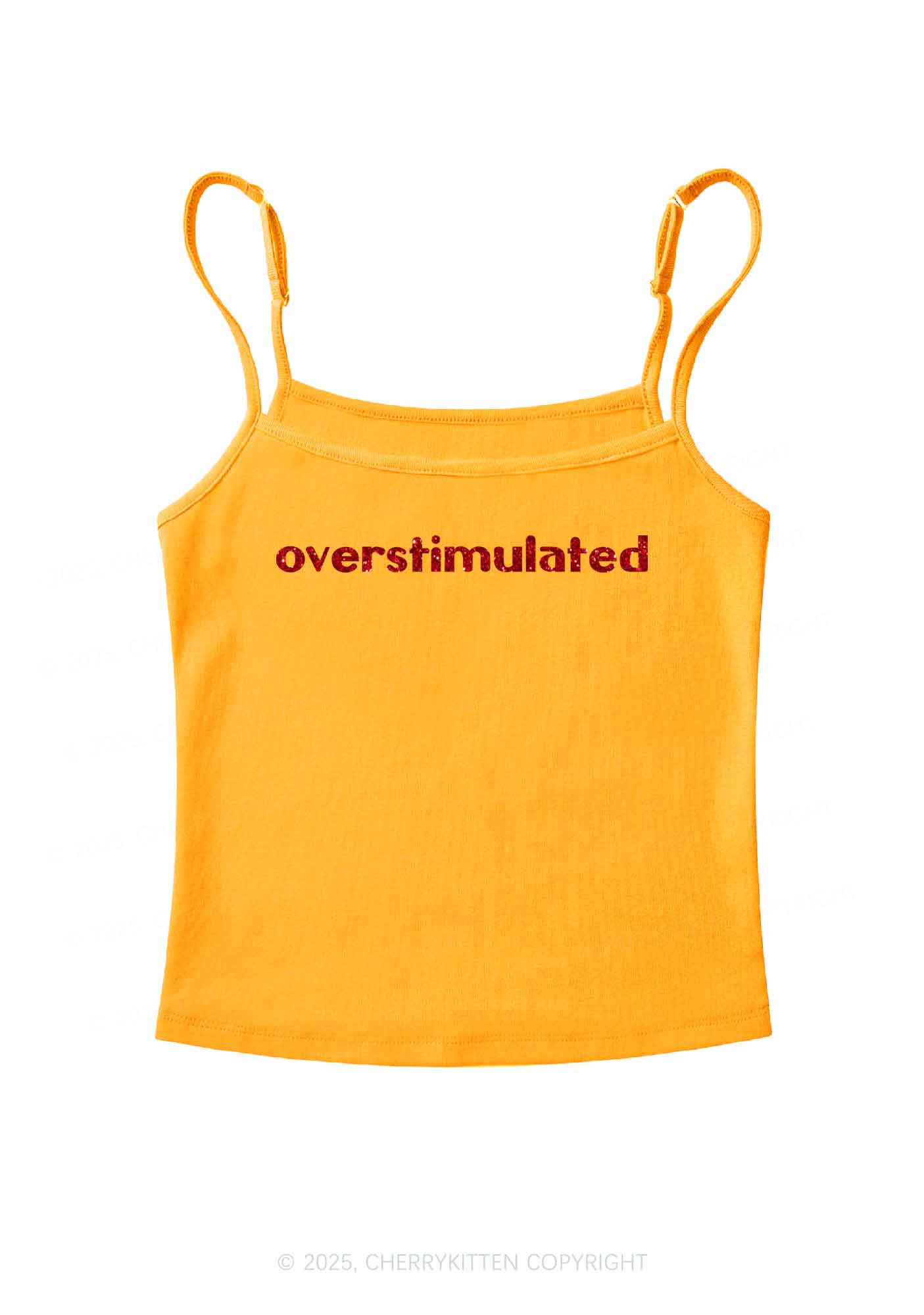 Glitter Overstimulated Y2K Spaghetti Strap Cami Cherrykitten - Image 8