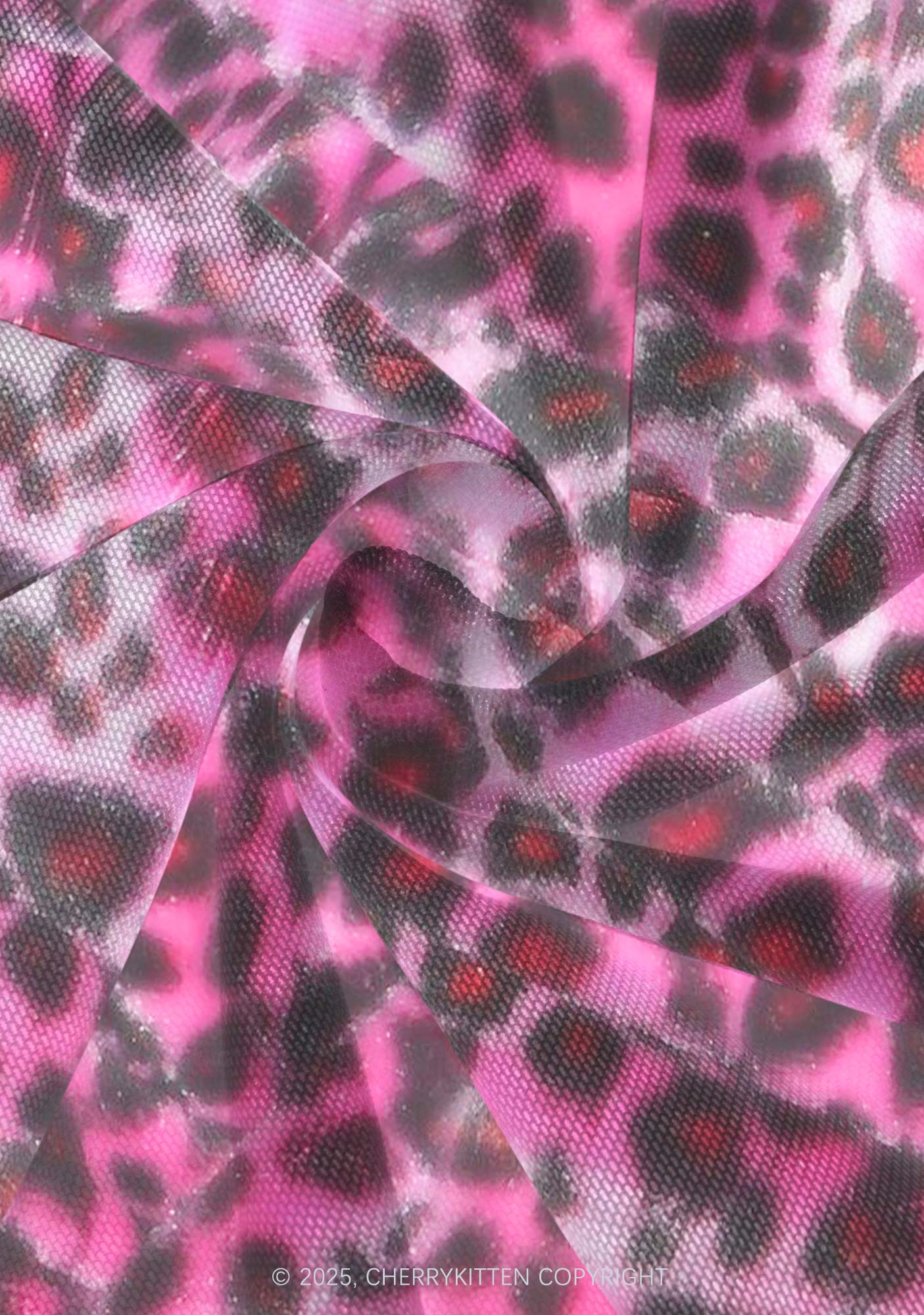Glitter Pink Leopard Y2K Print Mini Layered Skirt Cherrykitten - Image 4