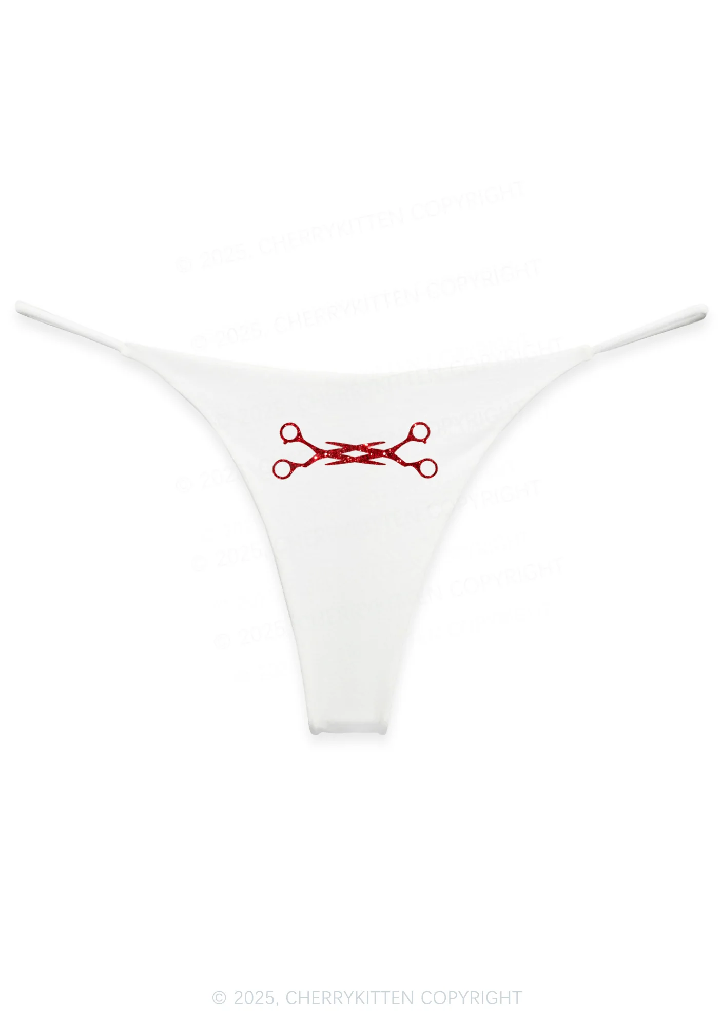 Glitter Pink Scissor Pride Y2K Bikini String Thong Cherrykitten - Image 4