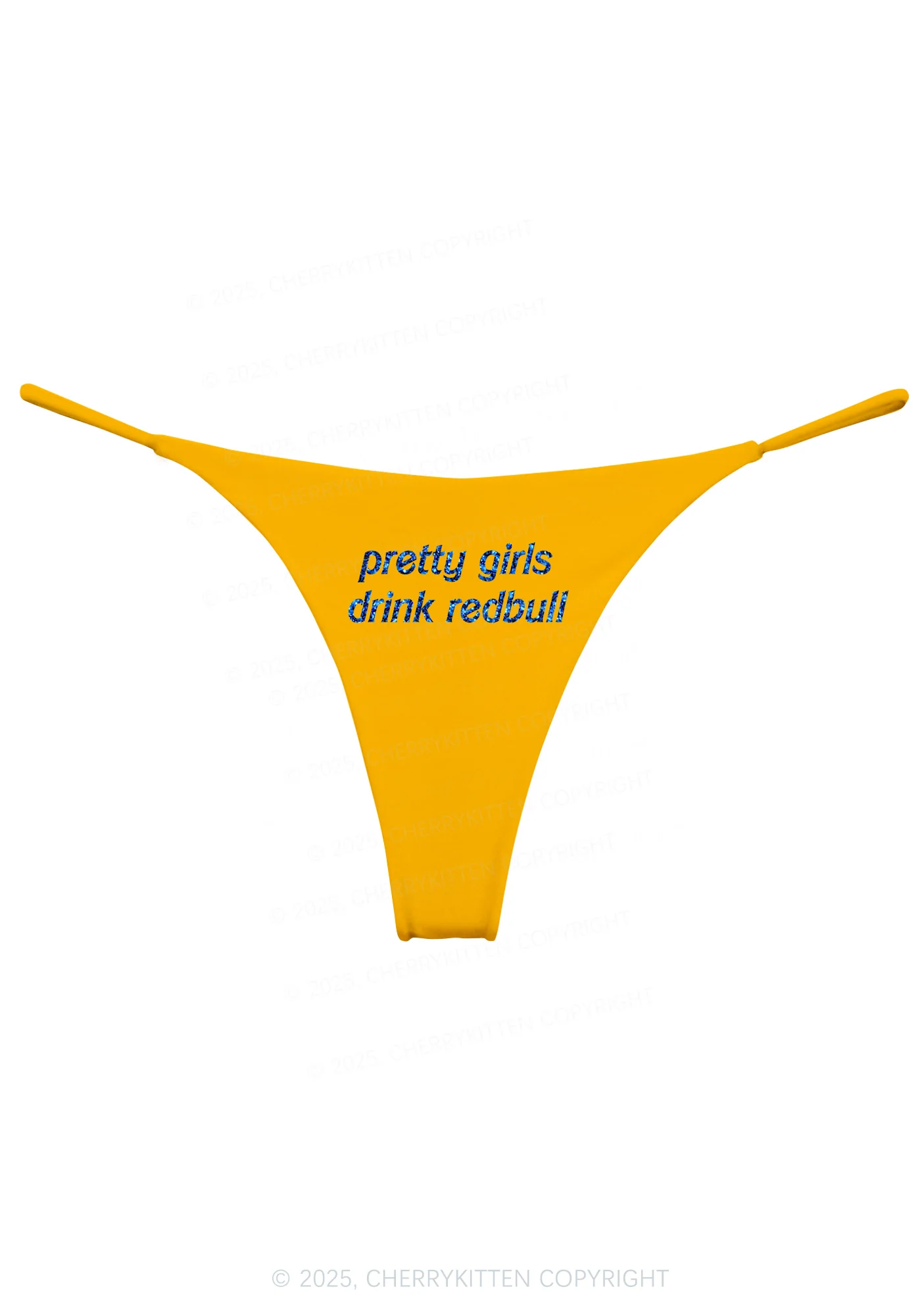 Glitter Pretty Girls Drink Red Y2K Bikini String Thong Cherrykitten - Image 8