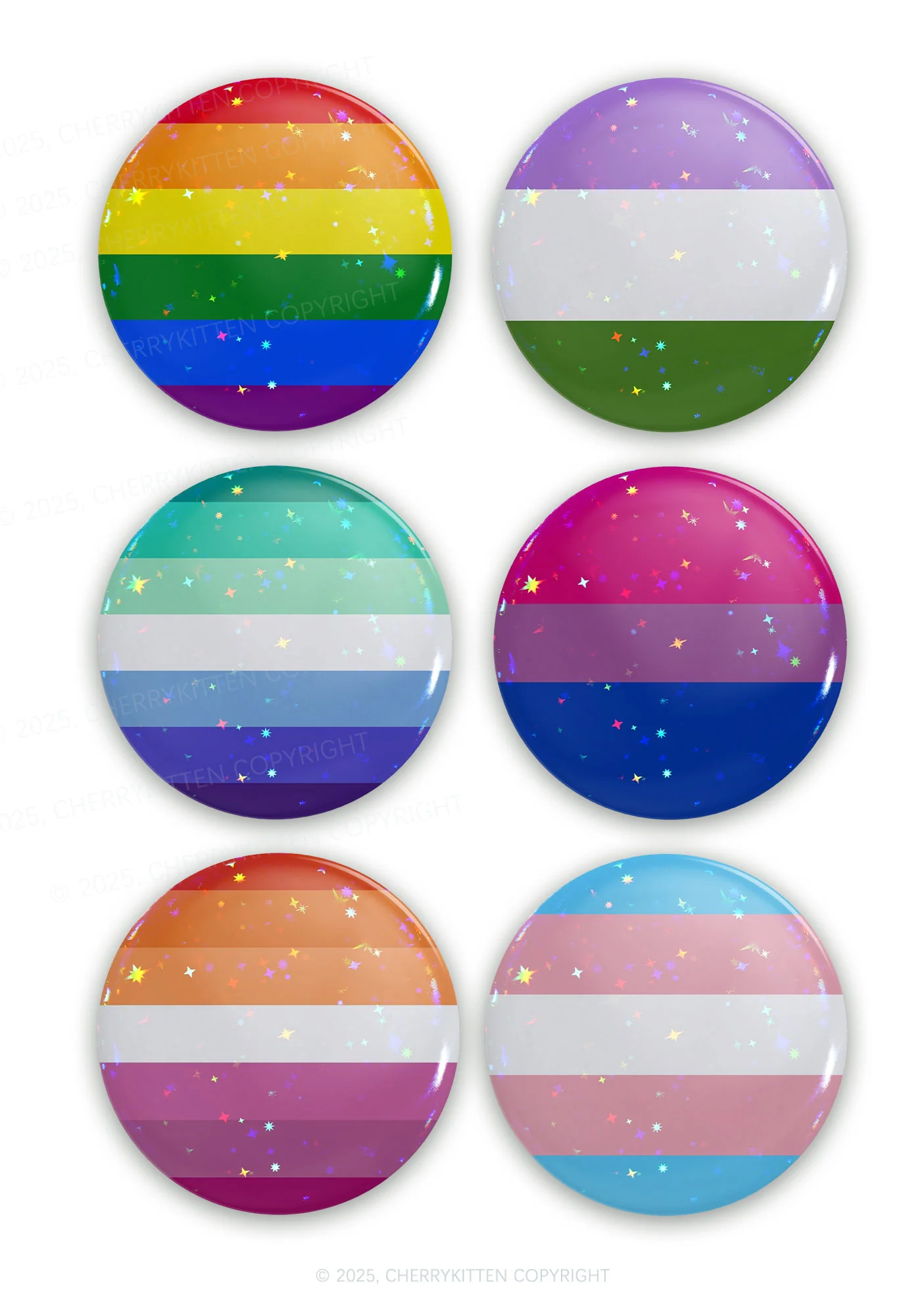 Glitter Pride 1Pc Y2K Pin Cherrykitten - Image 4