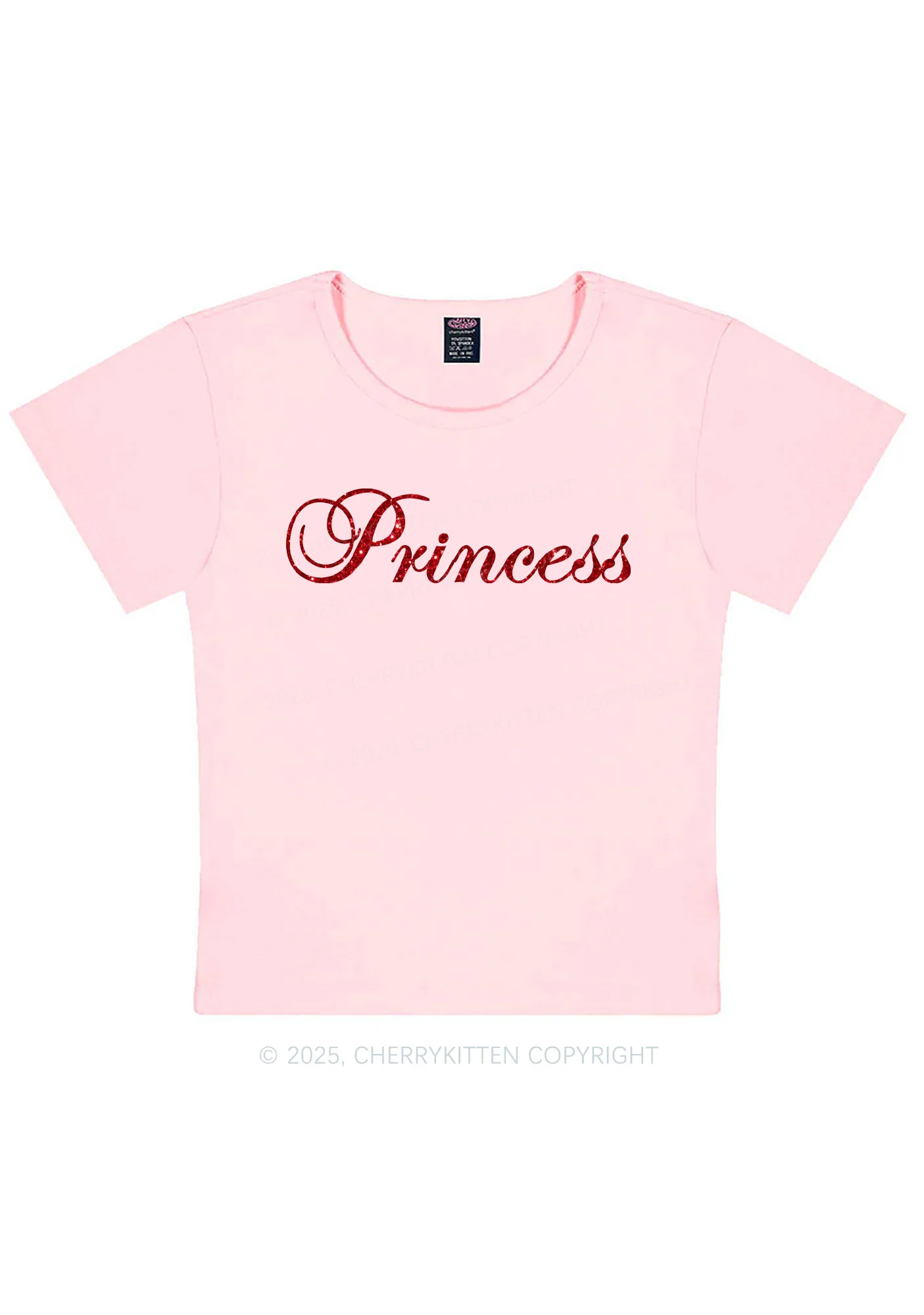 Glitter Princess Y2K Baby Tee Cherrykitten - Image 12
