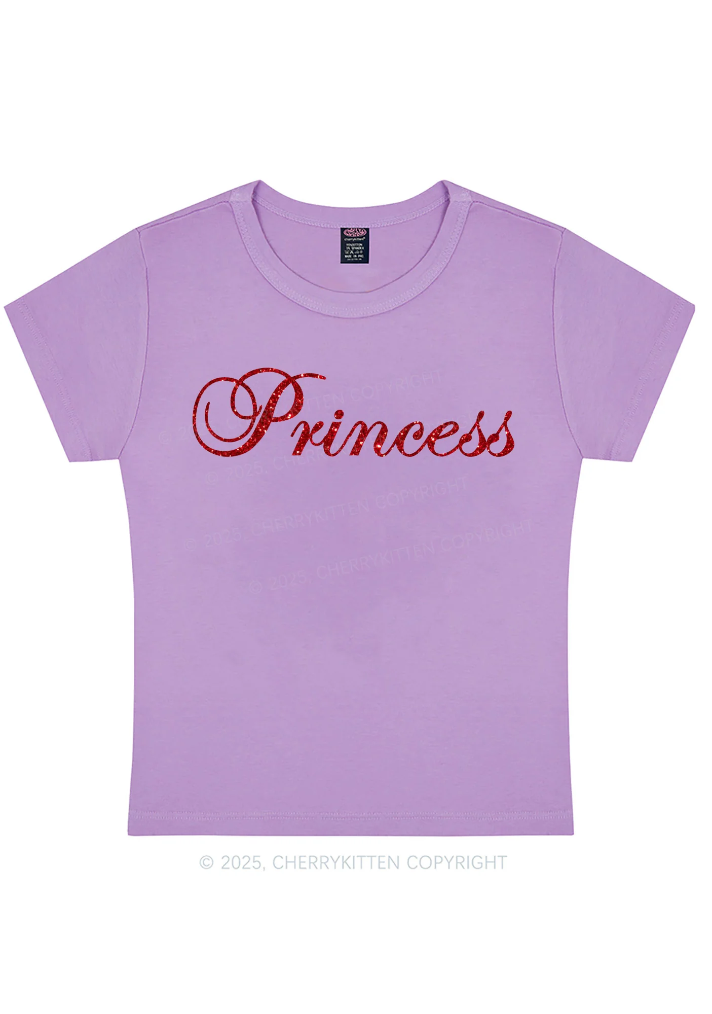 Glitter Princess Y2K Baby Tee Cherrykitten - Image 8
