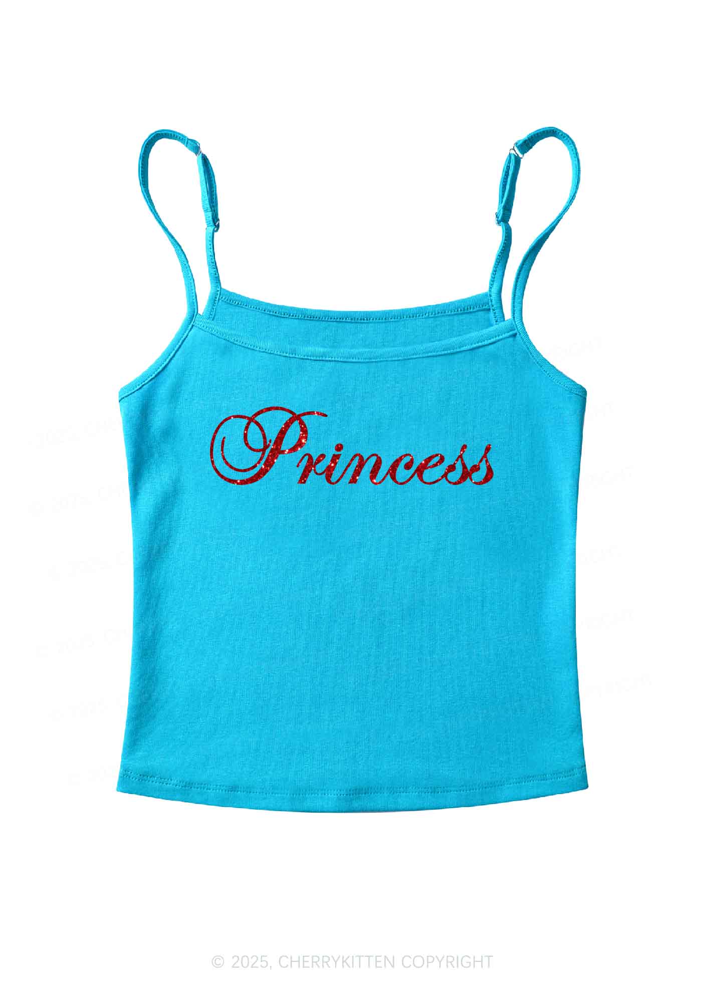 Glitter Princess Y2K Spaghetti Strap Cami Cherrykitten - Image 5