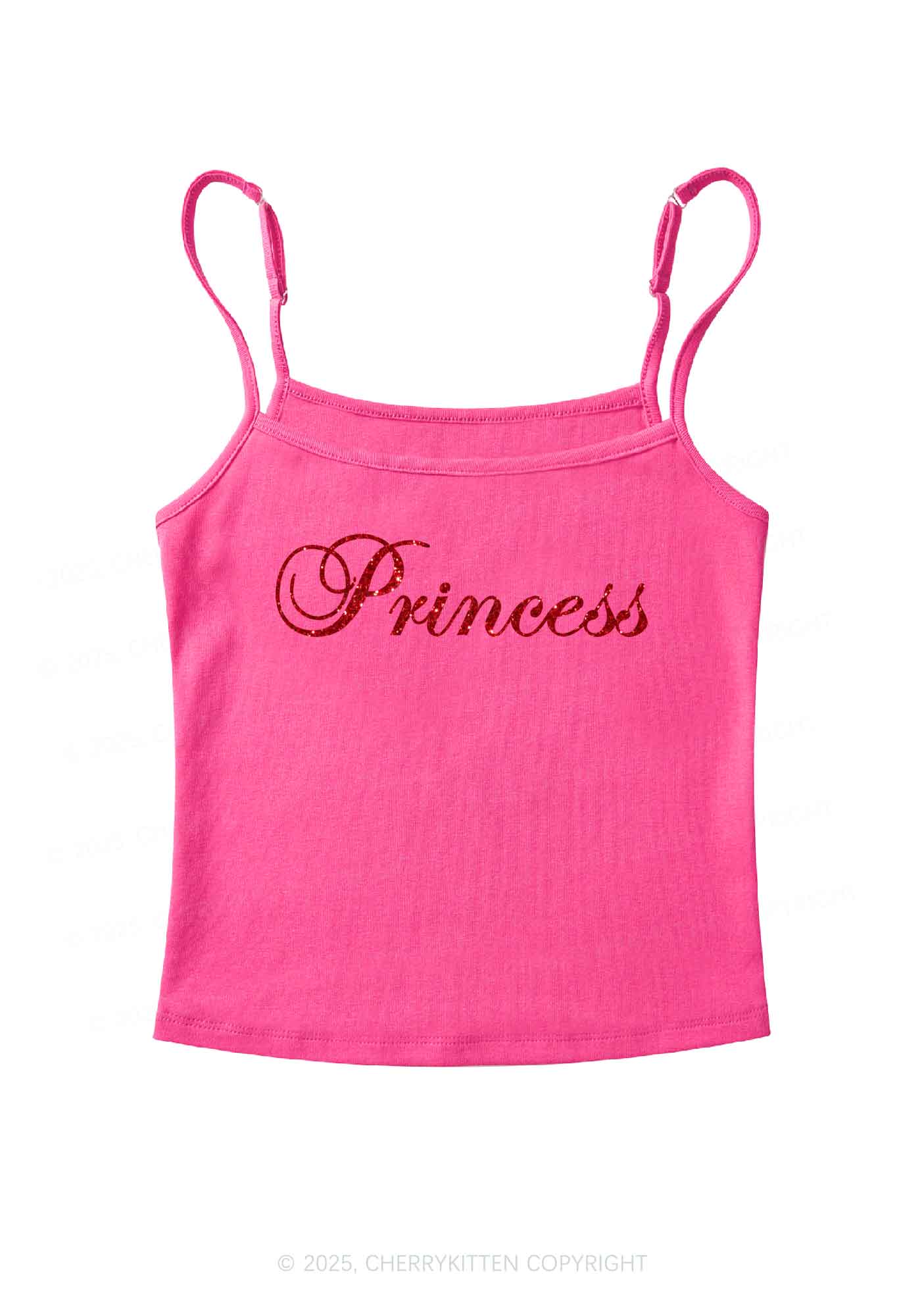 Glitter Princess Y2K Spaghetti Strap Cami Cherrykitten - Image 6