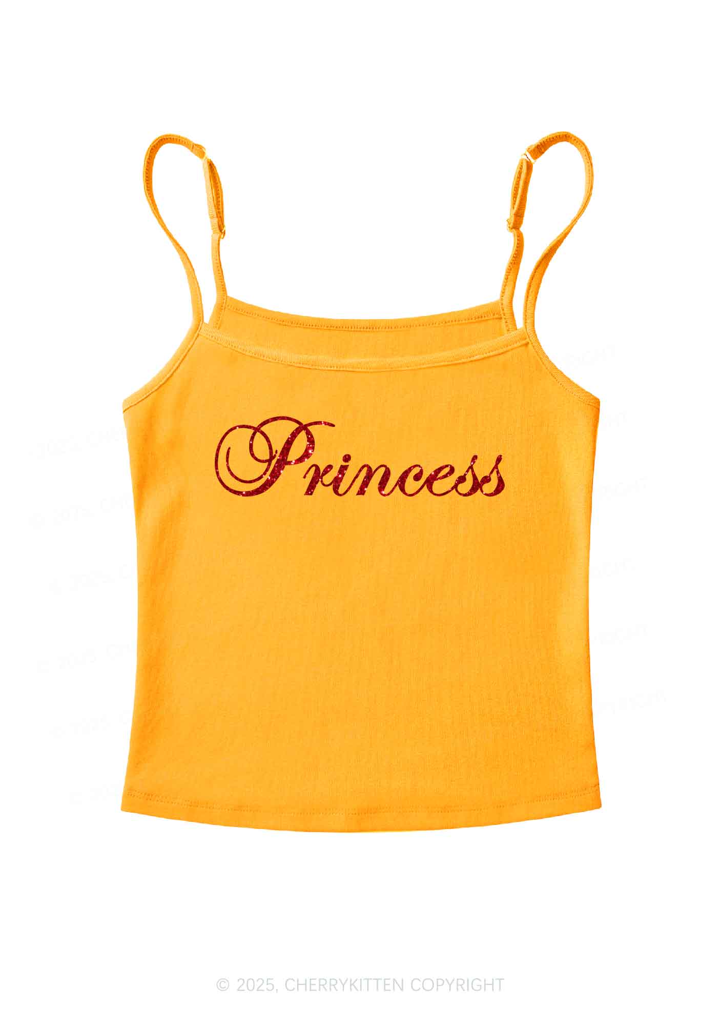 Glitter Princess Y2K Spaghetti Strap Cami Cherrykitten - Image 7