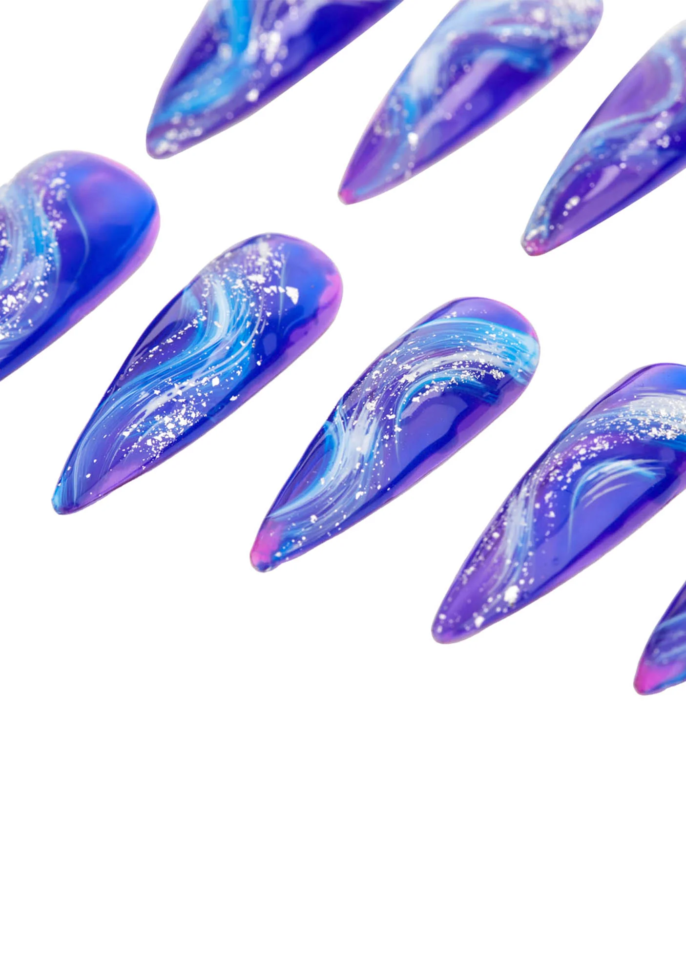 Glitter Purple Y2K 10pcs Press On Nails Cherrykitten - Image 5