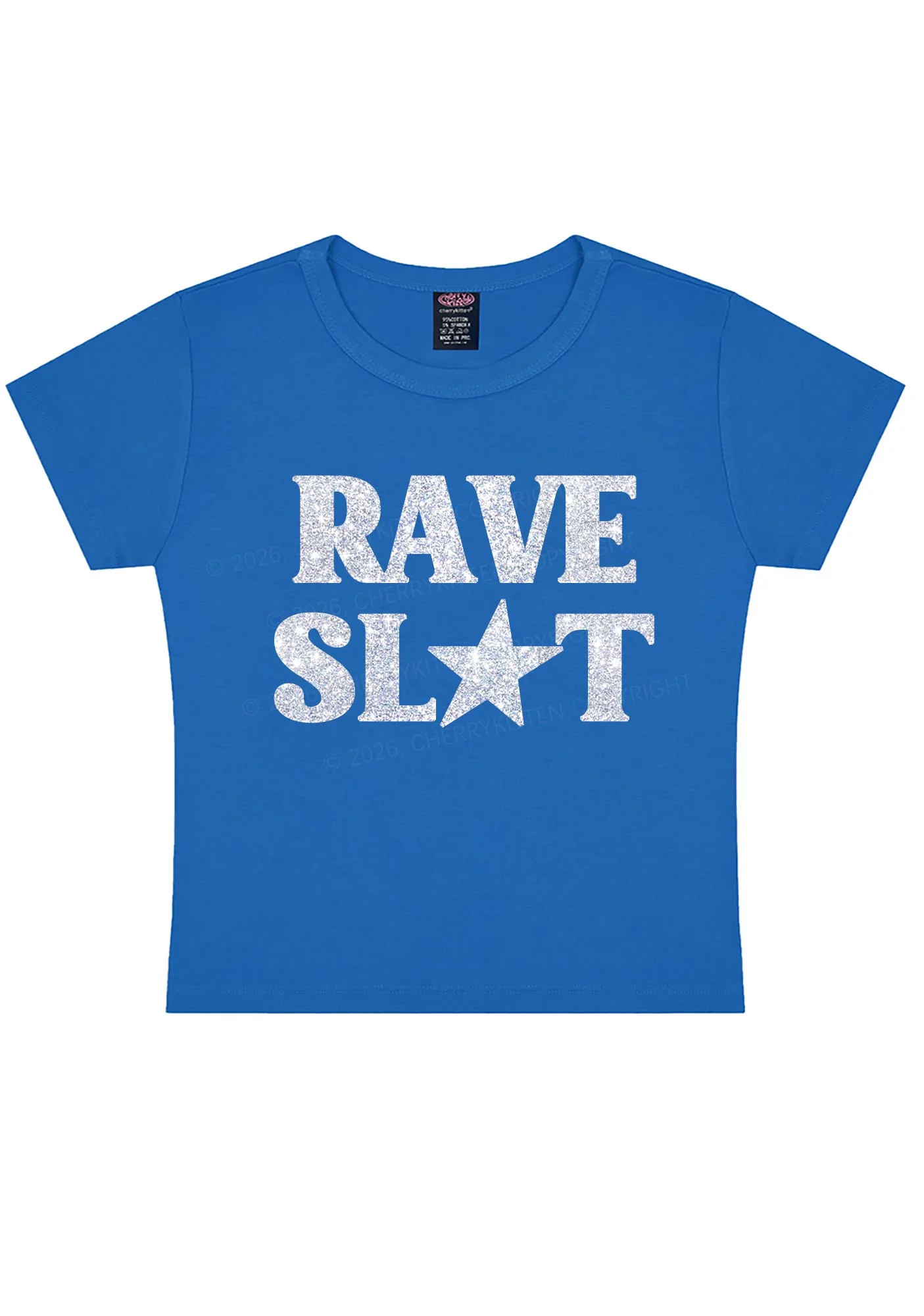Glitter Rave Slxt Y2K Baby Tee Cherrykitten - Image 10