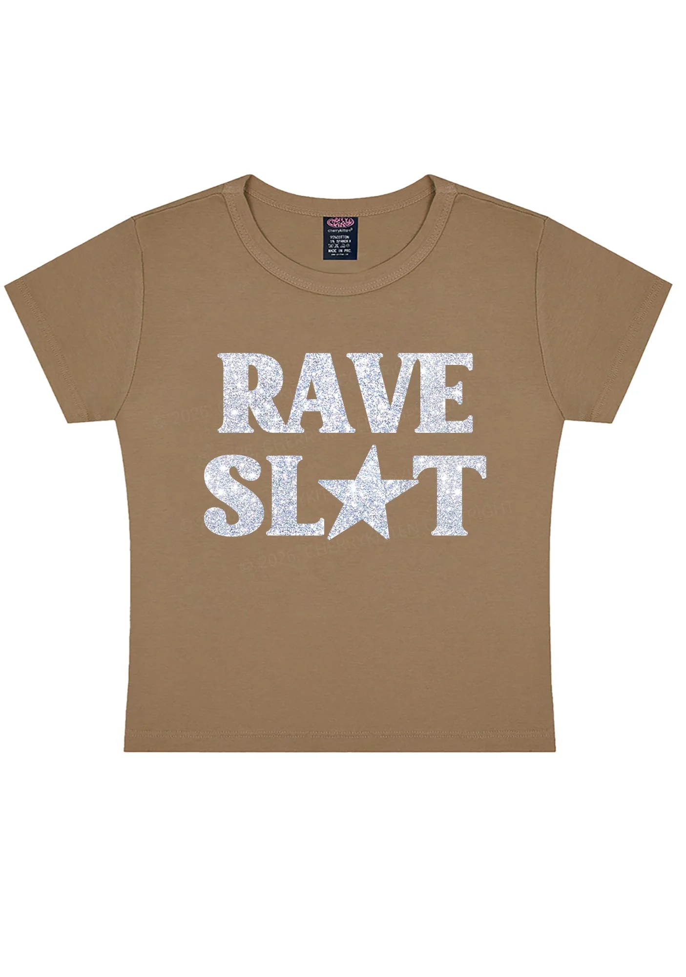 Glitter Rave Slxt Y2K Baby Tee Cherrykitten - Image 11