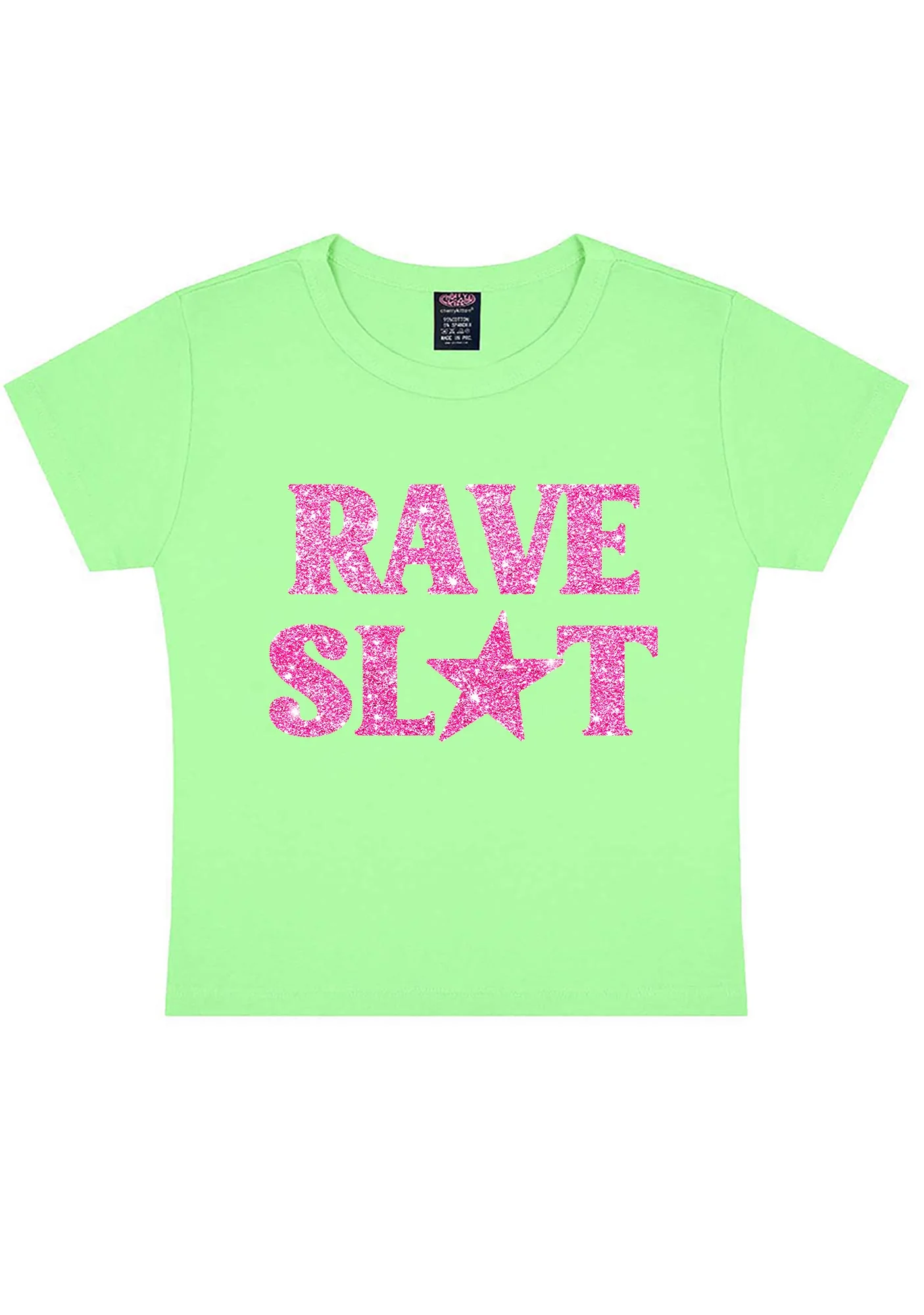 Glitter Rave Slxt Y2K Baby Tee Cherrykitten - Image 13