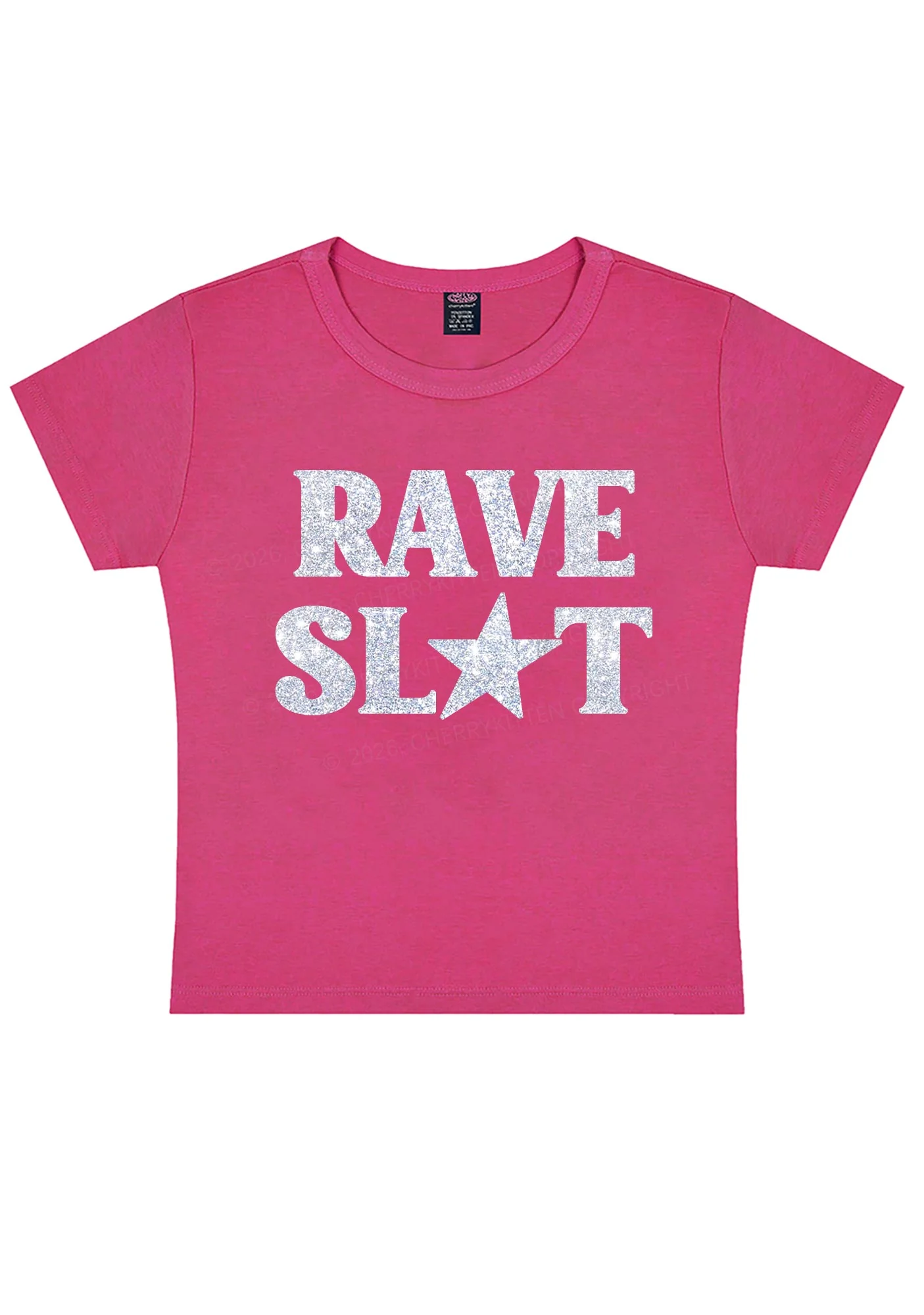 Glitter Rave Slxt Y2K Baby Tee Cherrykitten - Image 7