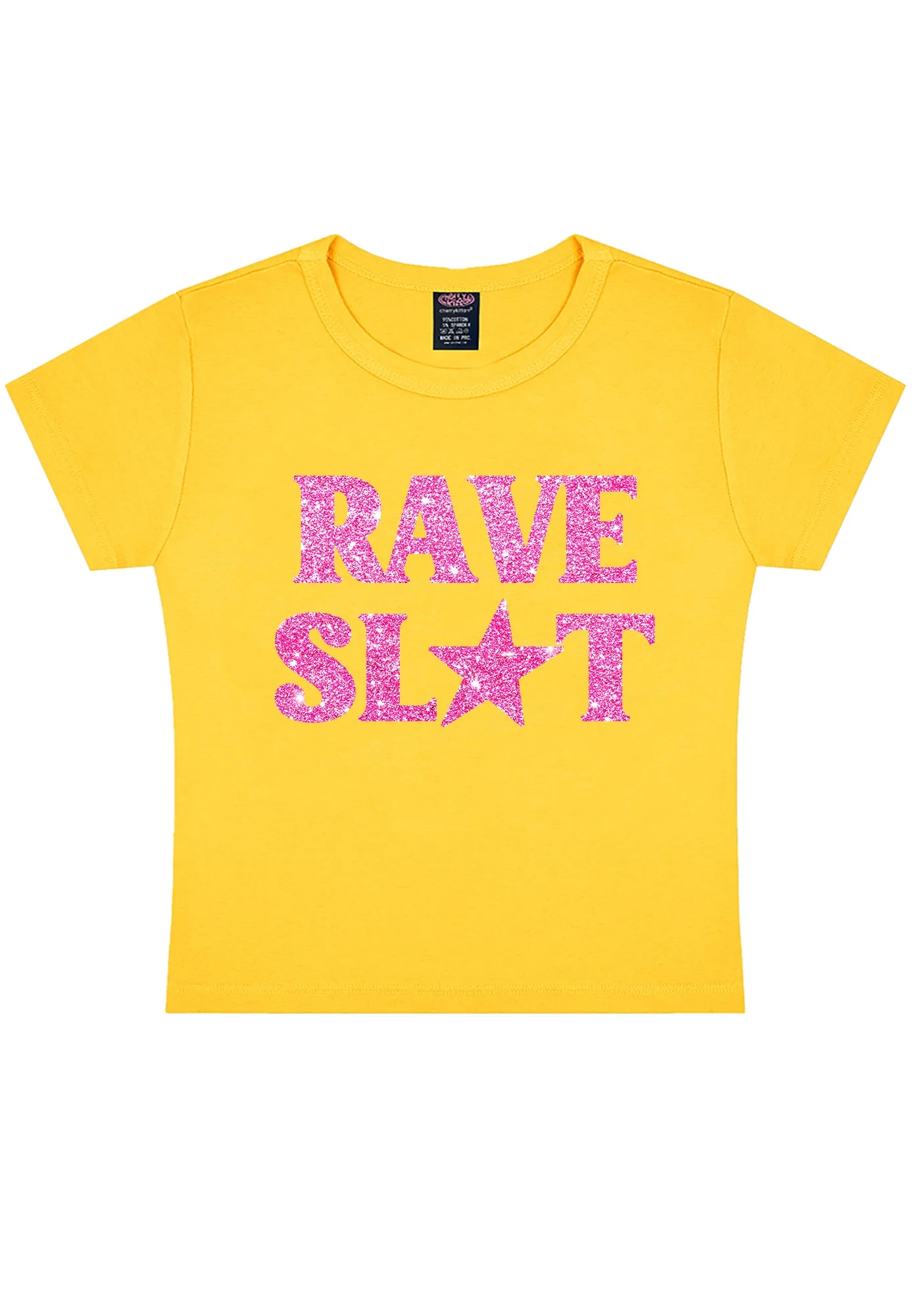 Glitter Rave Slxt Y2K Baby Tee Cherrykitten - Image 9