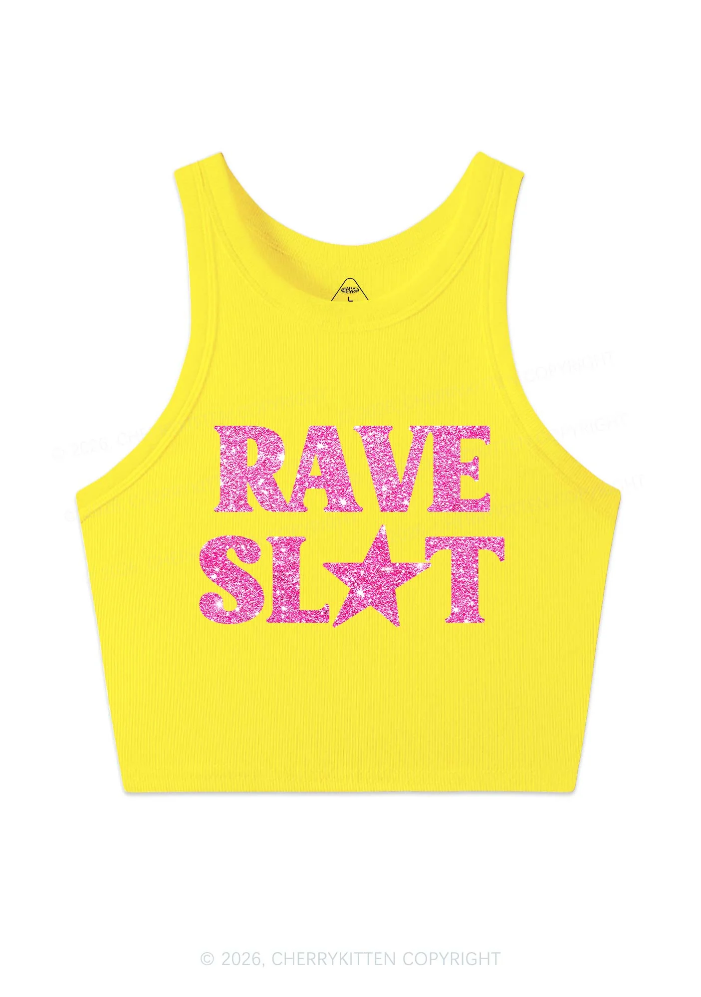 Glitter Rave Slxt Y2K Crop Tank Top Cherrykitten - Image 12