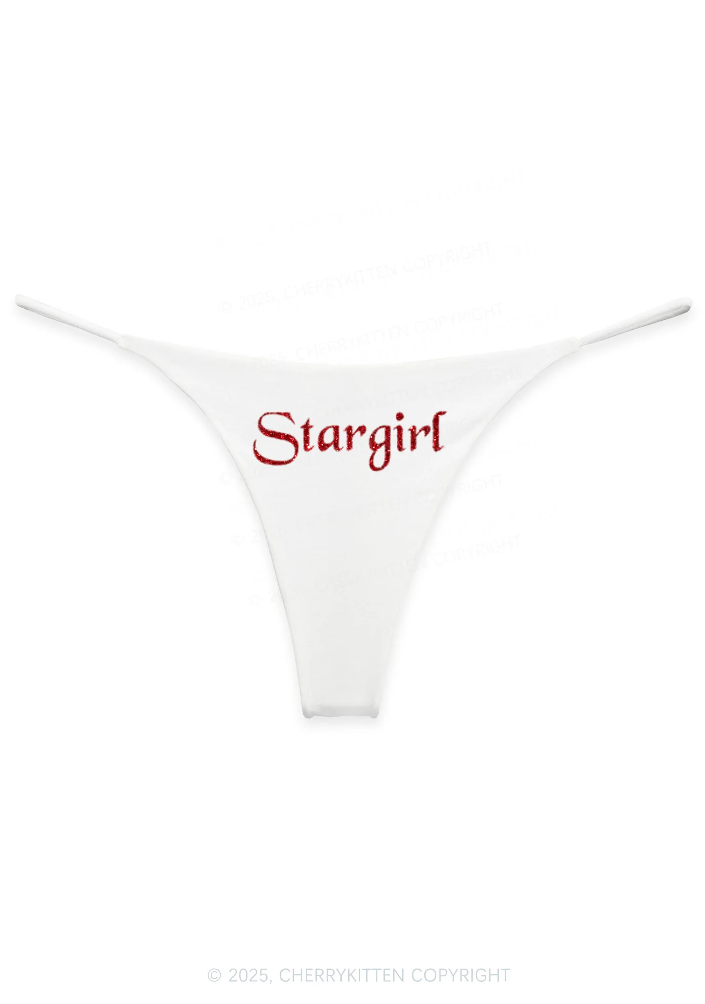 Glitter Red Stargirl Y2K Bikini String Thong Cherrykitten - Image 4