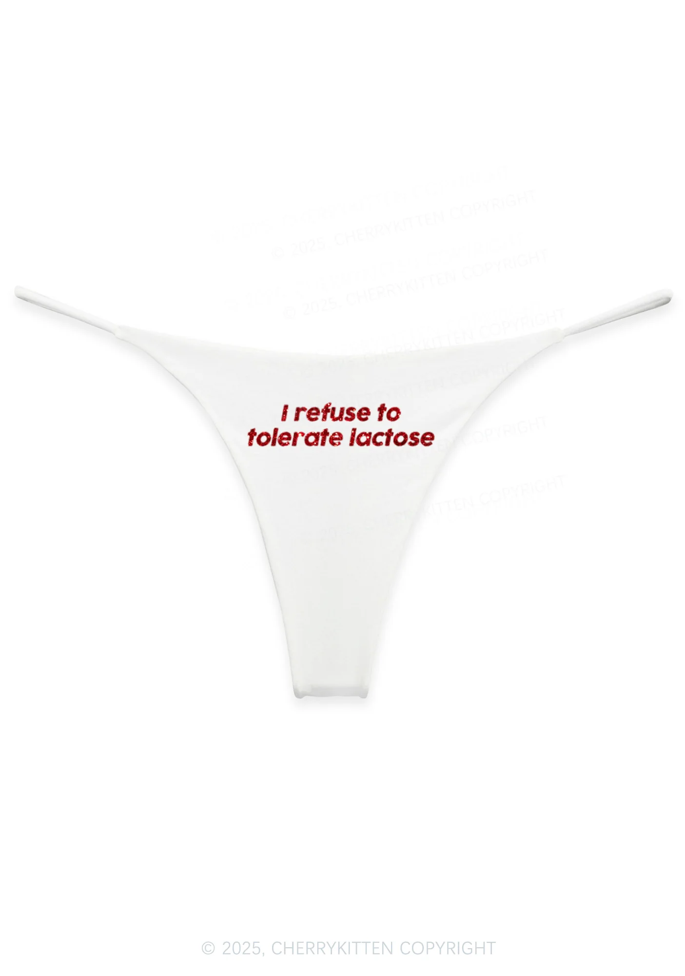 Glitter Refuse To Tolerate Lactose Y2K Bikini String Thong Cherrykitten - Image 5