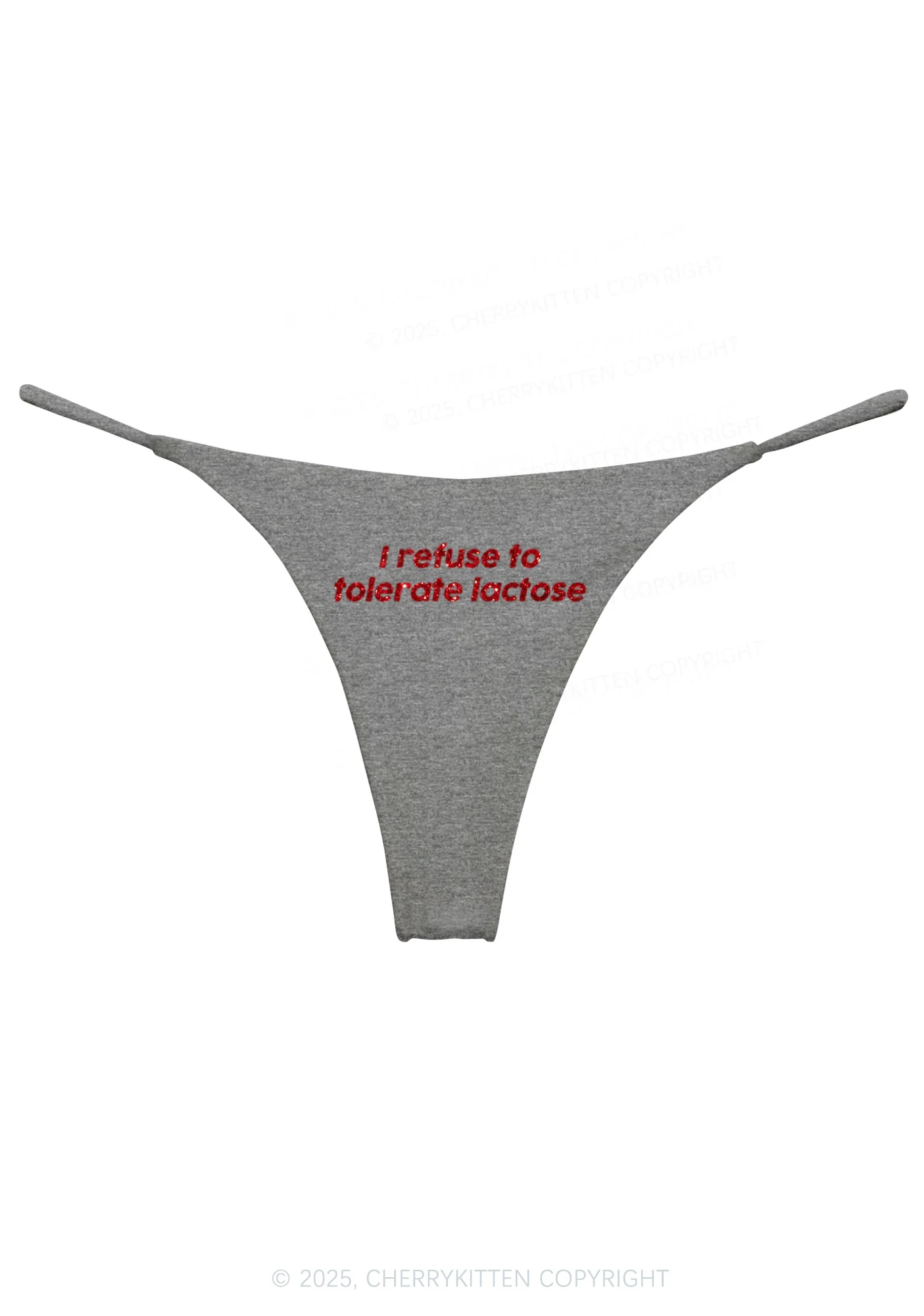 Glitter Refuse To Tolerate Lactose Y2K Bikini String Thong Cherrykitten - Image 9