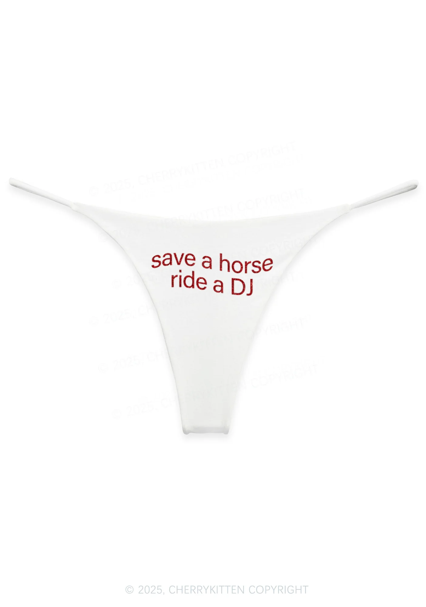 Glitter Ride A DJ Y2K Bikini String Thong Cherrykitten - Image 4