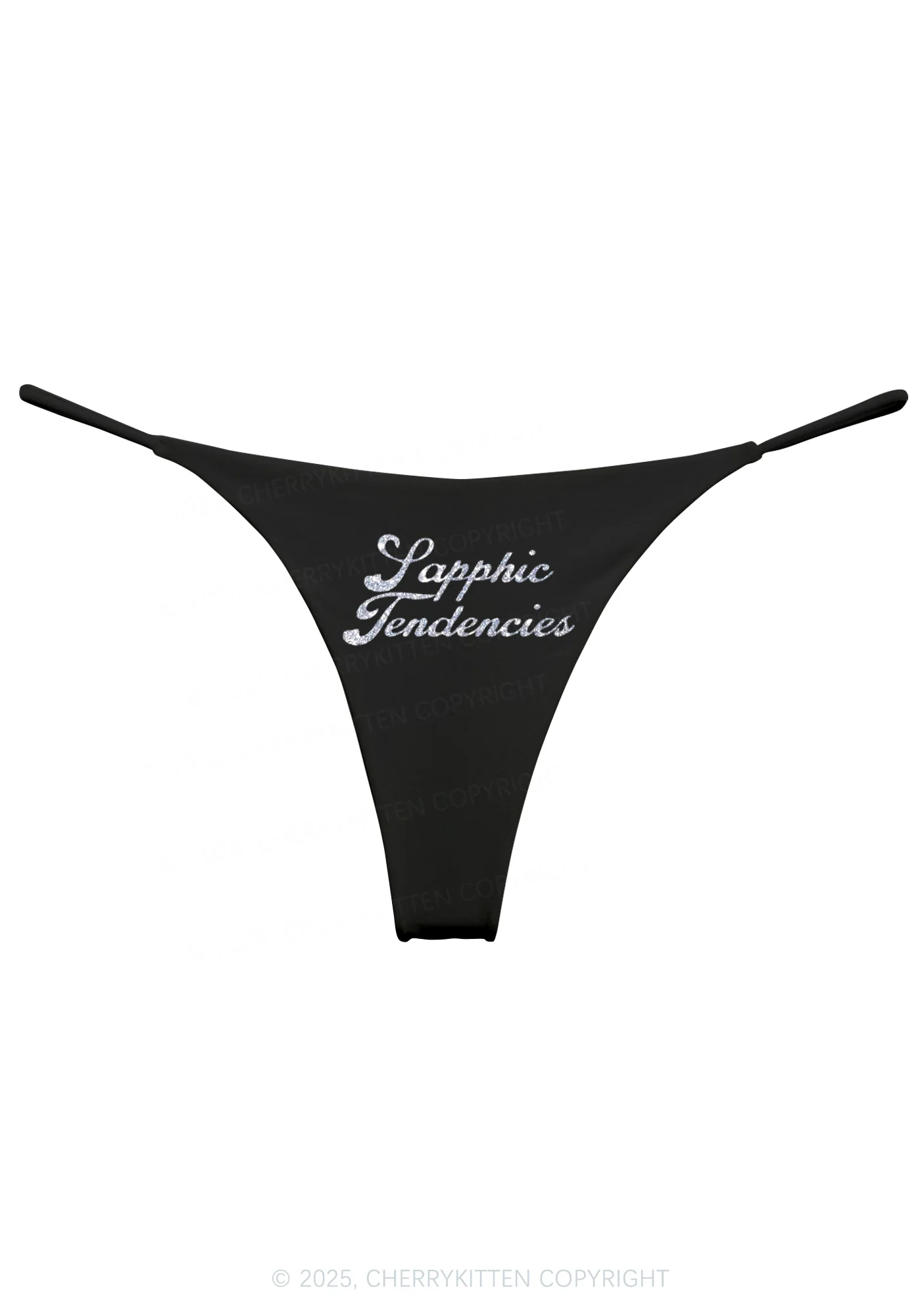 Glitter Sapphic Tendencies Pride Y2K Bikini String Thong Cherrykitten - Image 4