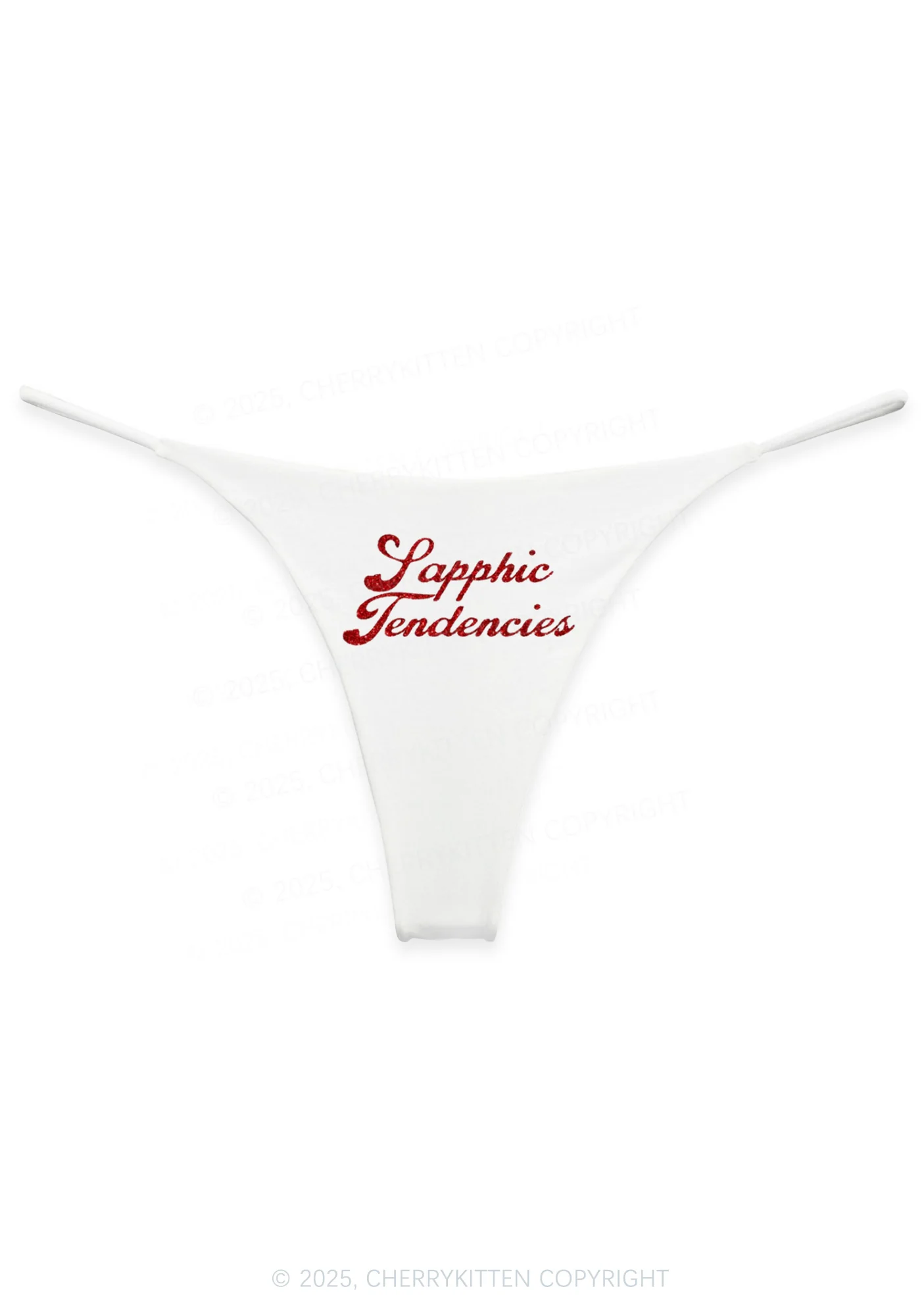 Glitter Sapphic Tendencies Pride Y2K Bikini String Thong Cherrykitten - Image 5