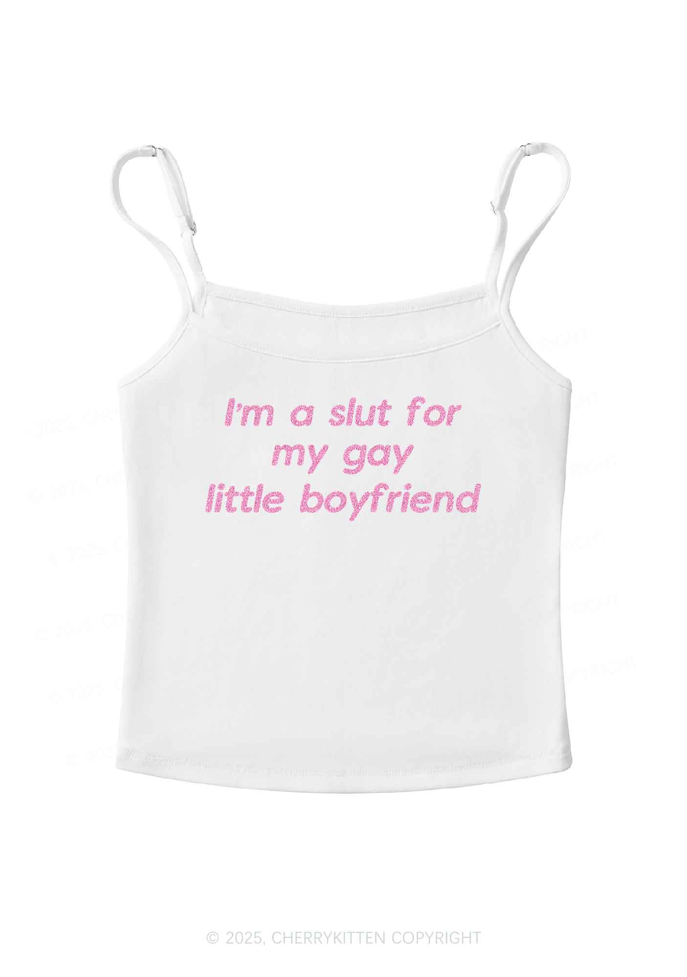 Glitter Slxt For My Gay BF Y2K Spaghetti Strap Cami Cherrykitten - Image 5