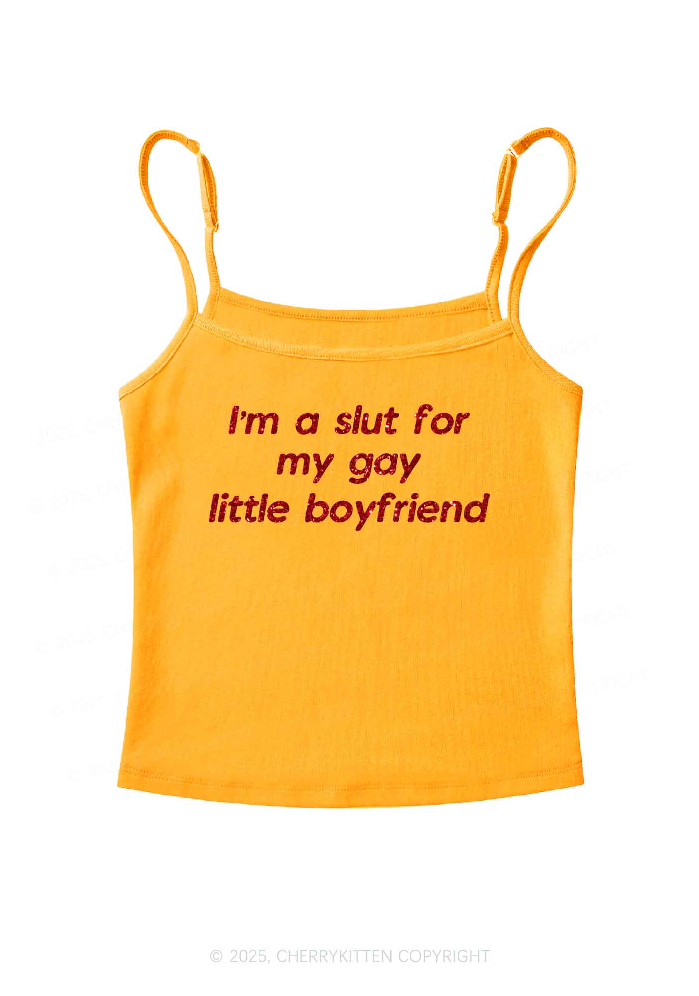 Glitter Slxt For My Gay BF Y2K Spaghetti Strap Cami Cherrykitten - Image 7