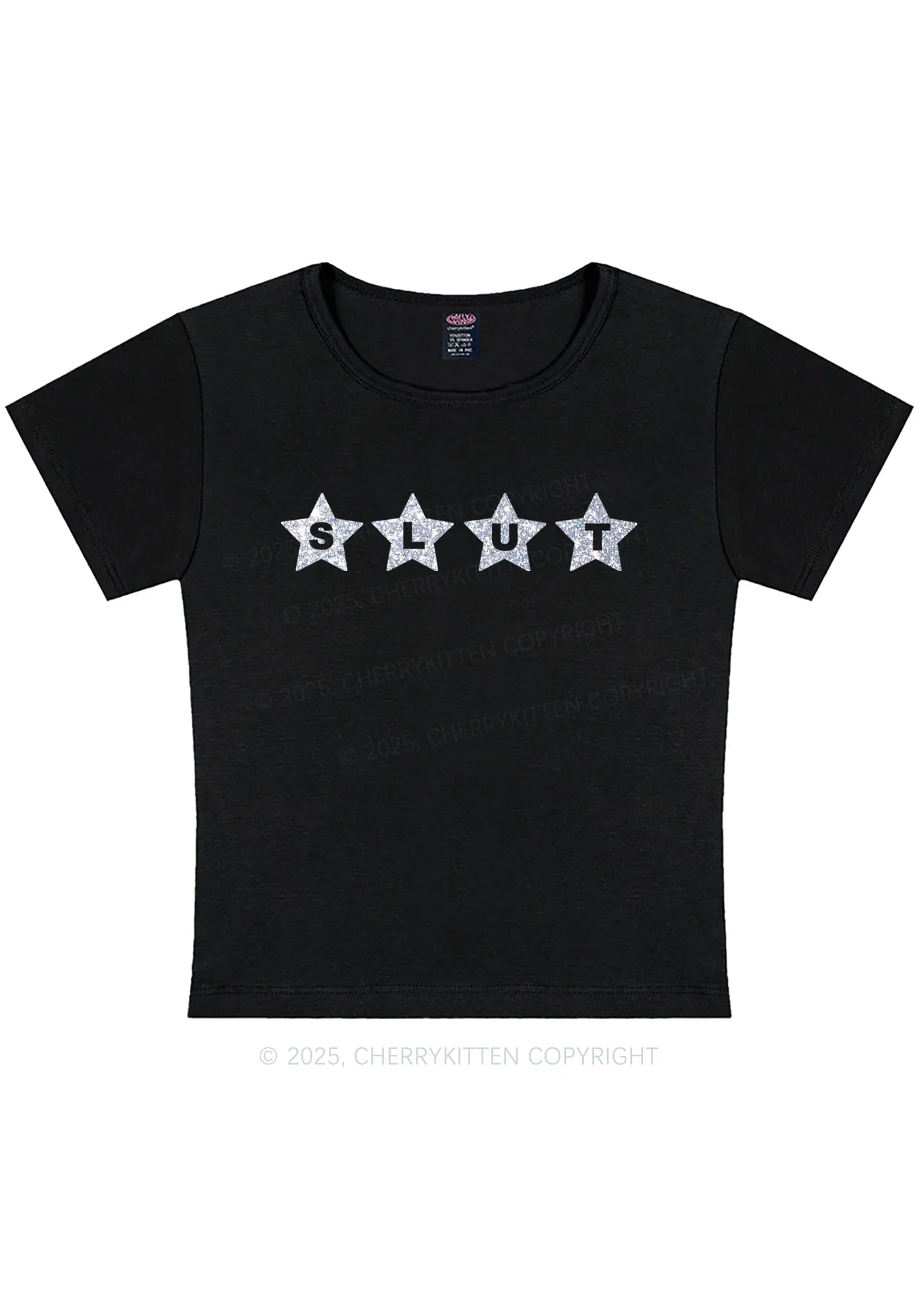 Glitter Slxt Y2K Baby Tee Cherrykitten - Image 6