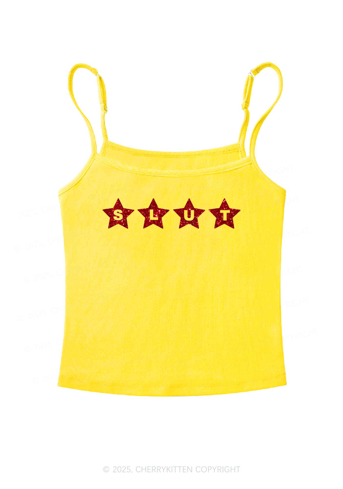 Glitter Slxt Y2K Spaghetti Strap Cami Cherrykitten - Image 7