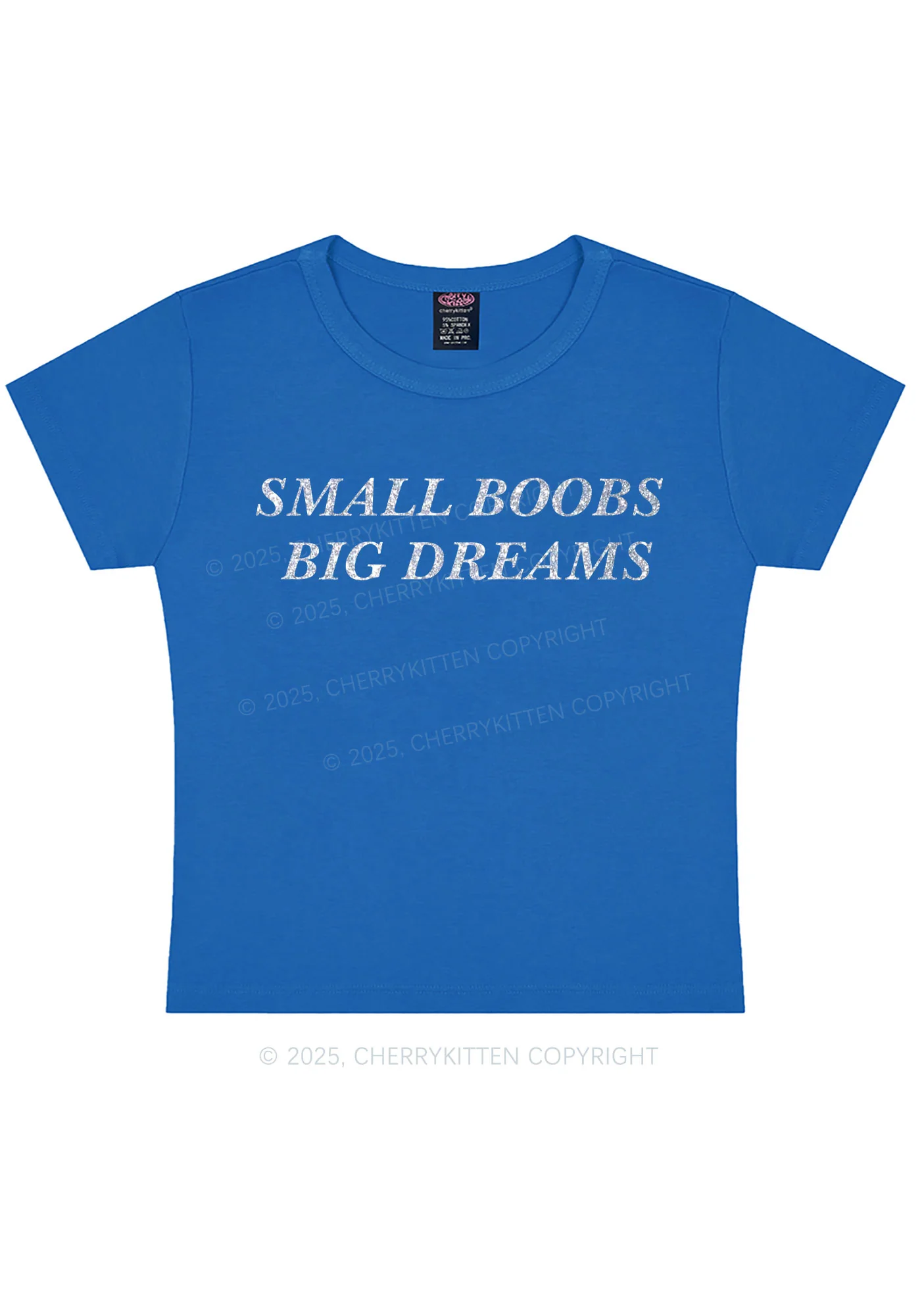 Glitter Small But Big Dreams Y2K Baby Tee Cherrykitten - Image 11