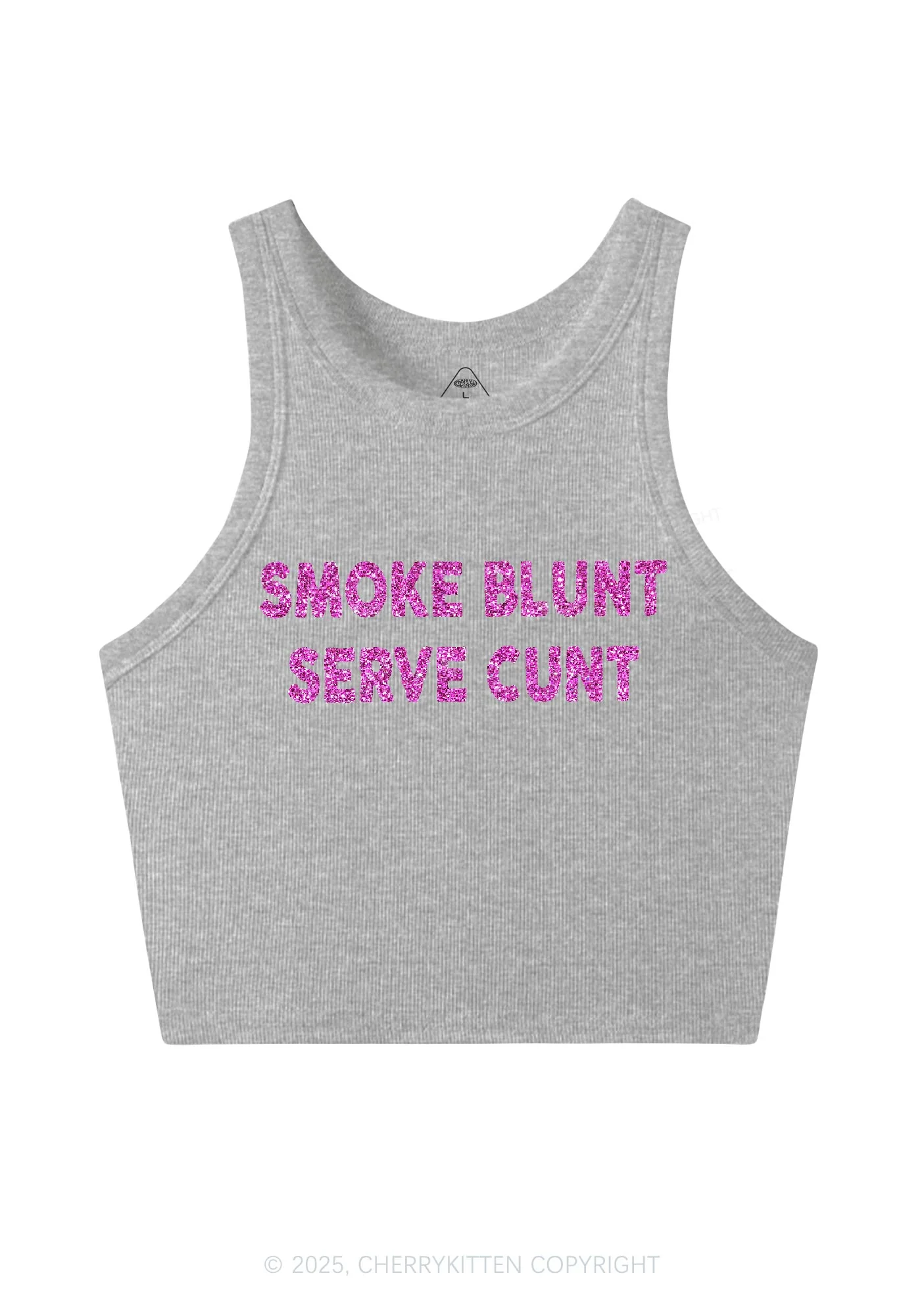 Glitter Smoke Blunt Y2K Crop Tank Top Cherrykitten - Image 5