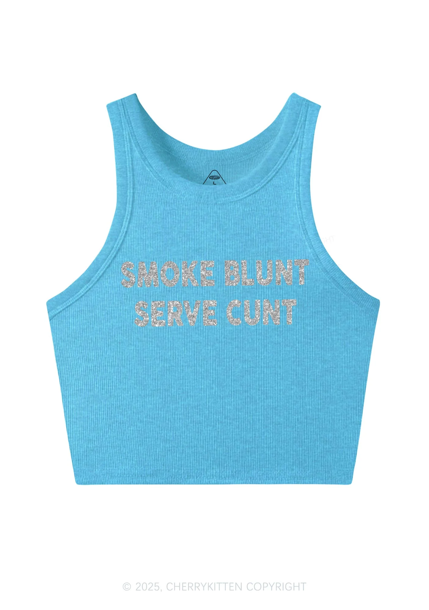 Glitter Smoke Blunt Y2K Crop Tank Top Cherrykitten - Image 6
