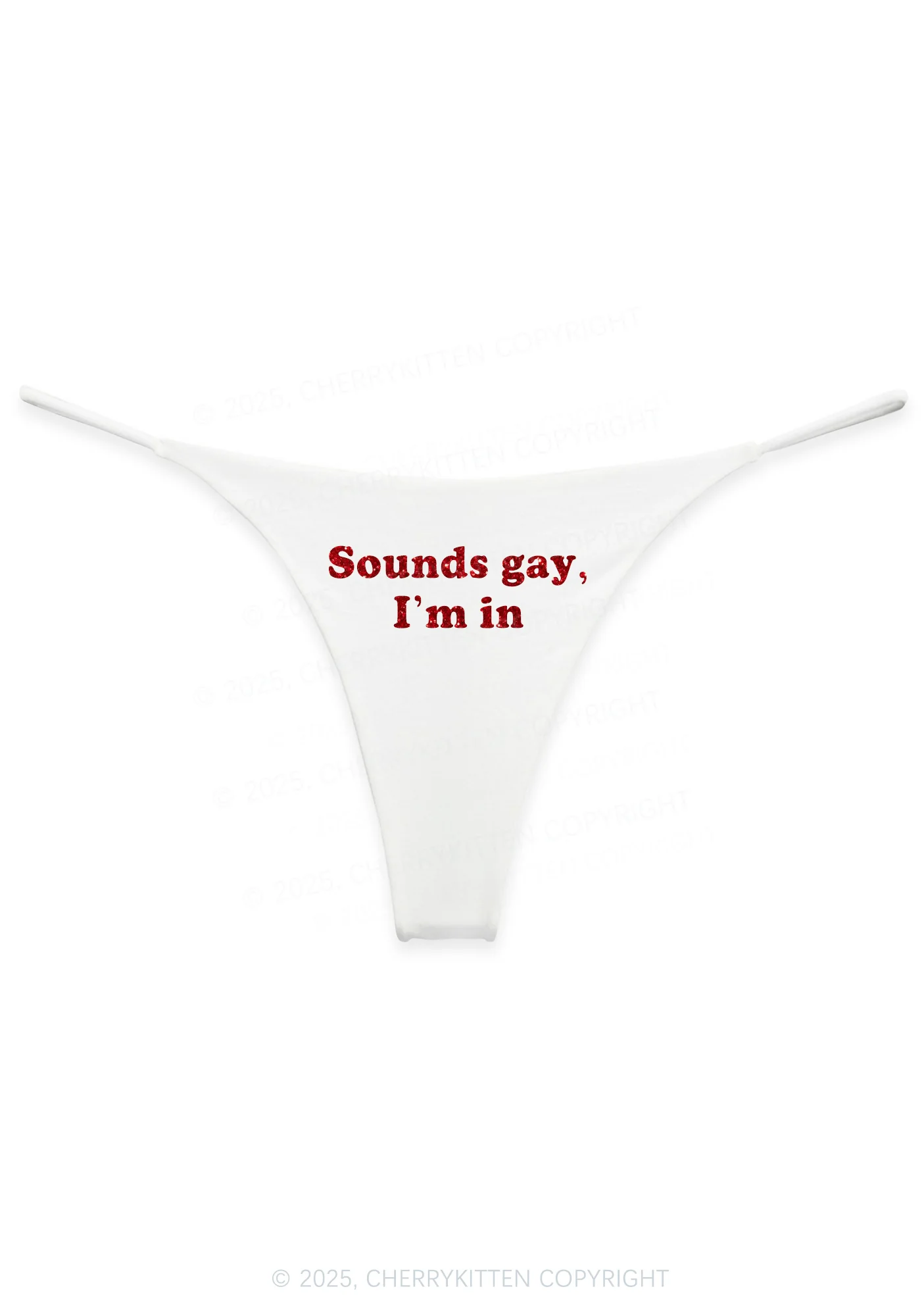 Glitter Sounds Gay Pride Y2K Bikini String Thong Cherrykitten - Image 5