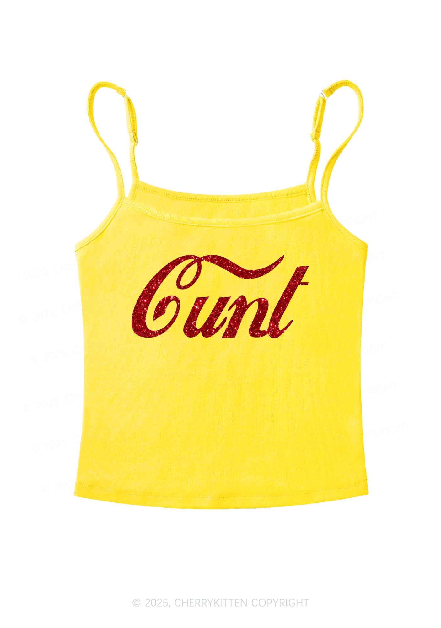 Glitter Special Cxxt Y2K Spaghetti Strap Cami Cherrykitten - Image 4