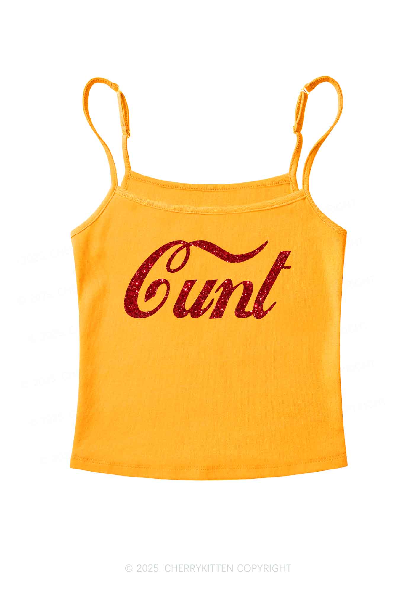 Glitter Special Cxxt Y2K Spaghetti Strap Cami Cherrykitten - Image 6