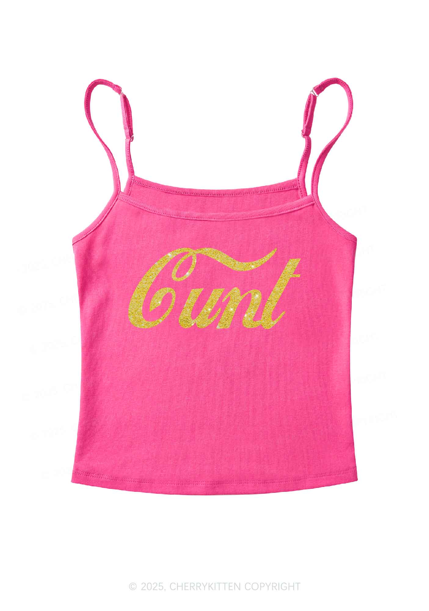 Glitter Special Cxxt Y2K Spaghetti Strap Cami Cherrykitten - Image 7