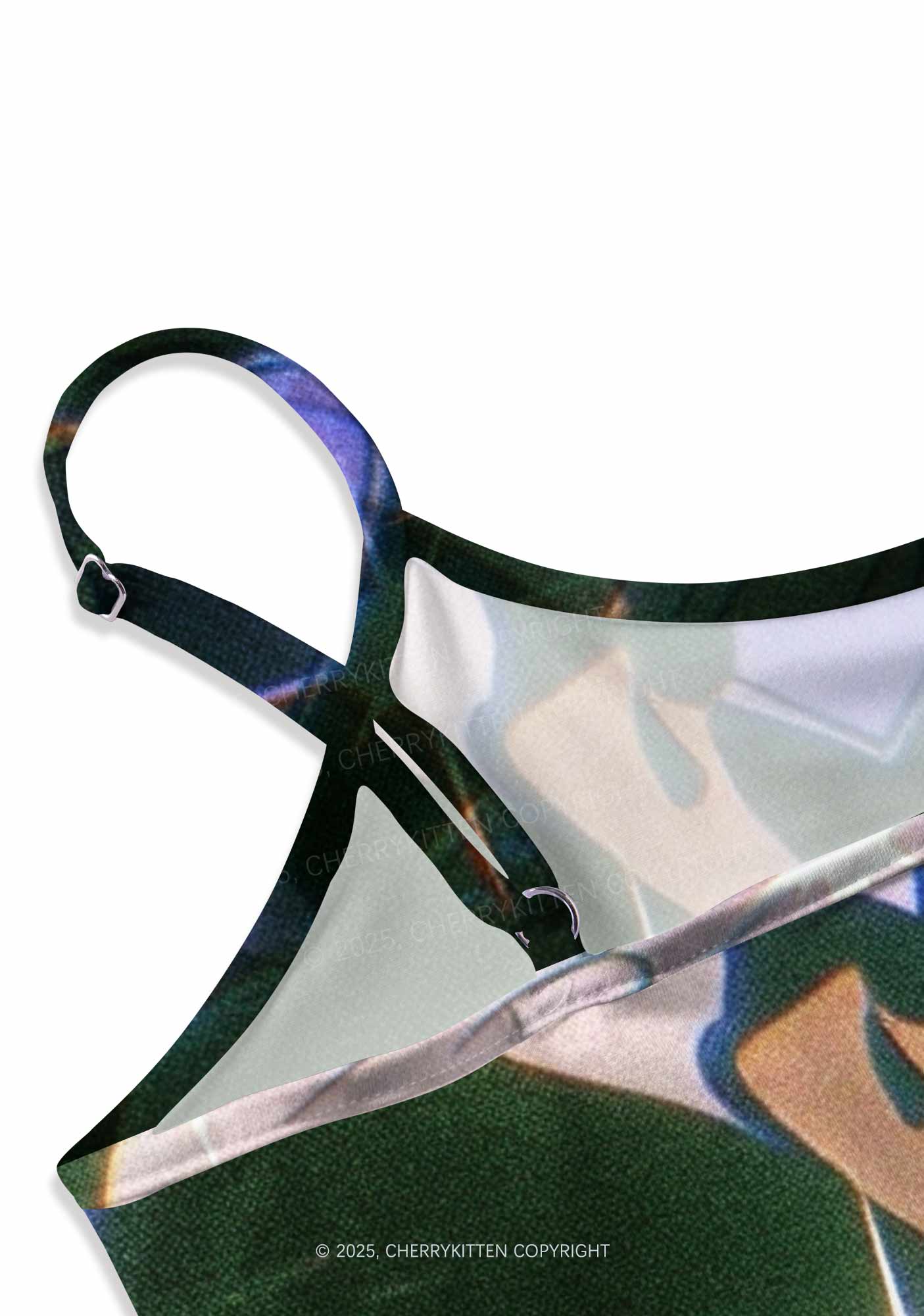 Glitter Swan Y2K Print Slip Dress Cherrykitten - Image 3