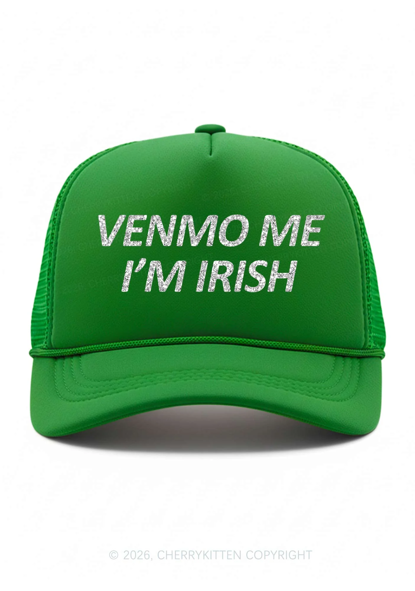 Glitter Venmo Me Im Irish St Patricks Y2K Trucker Hat Cherrykitten - Image 2