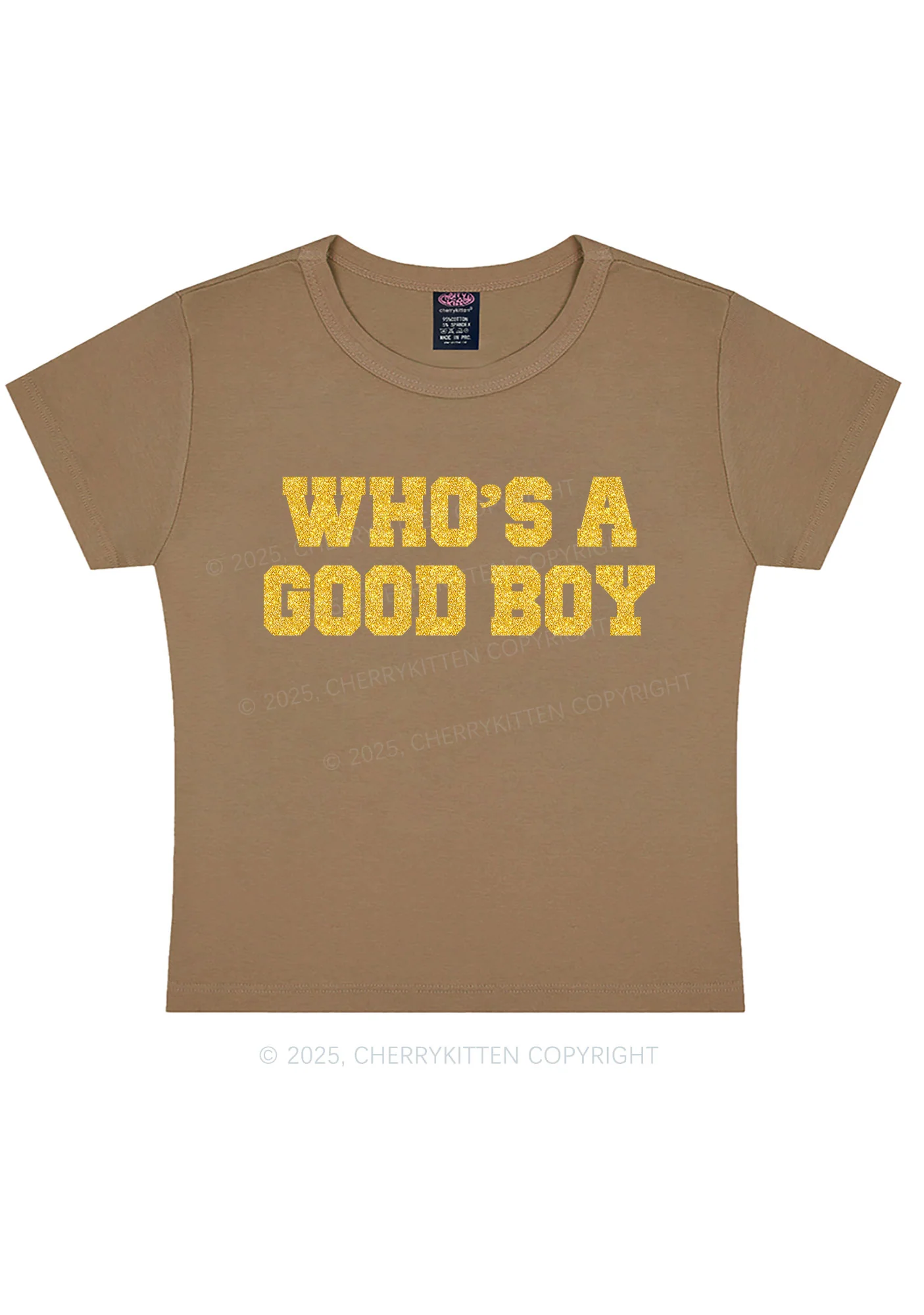 Glitter Whos A Good Boy Y2K Baby Tee Cherrykitten - Image 14