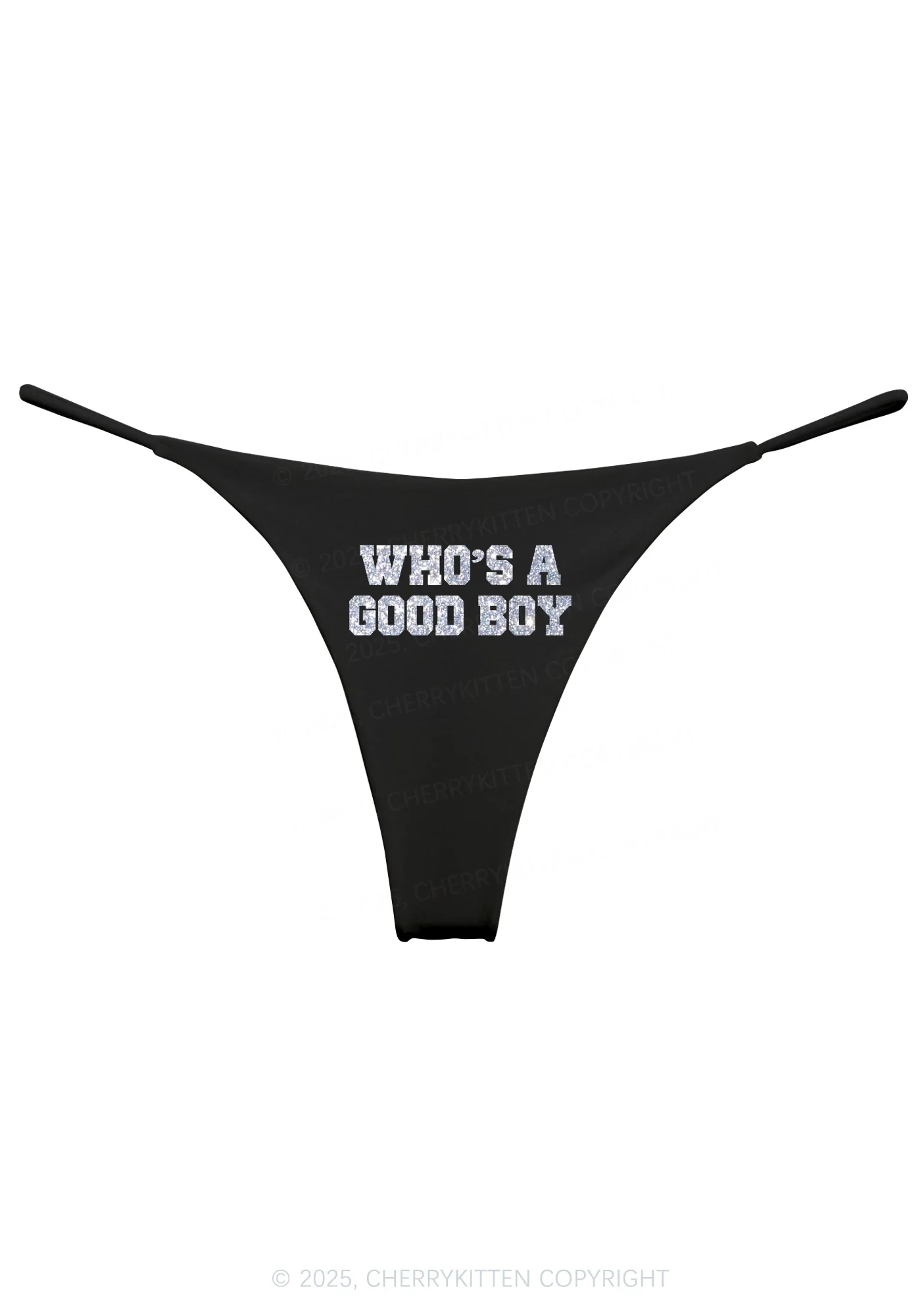 Glitter Whos A Good Boy Y2K Bikini String Thong Cherrykitten - Image 5