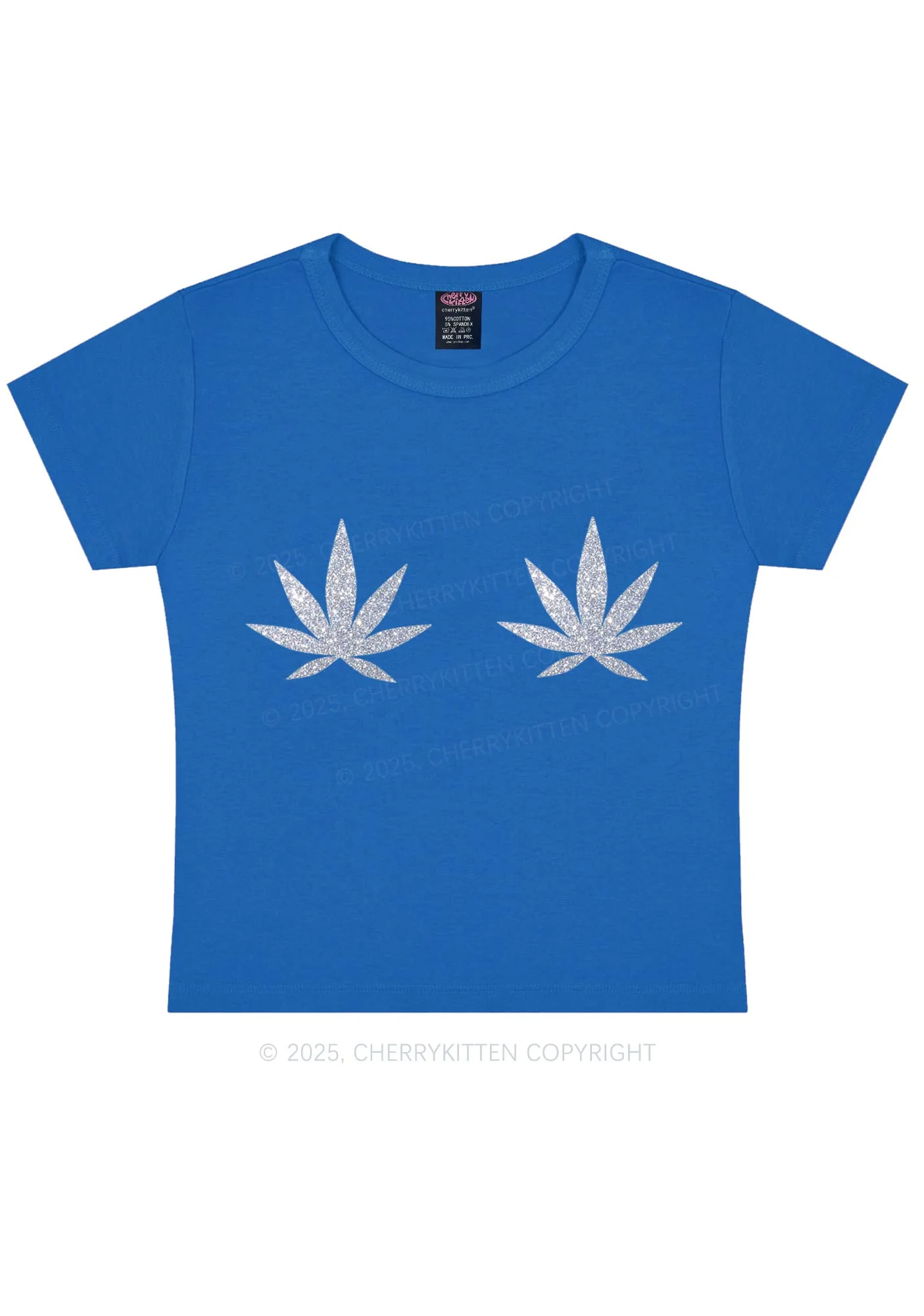 Glitter Wxxd Leaf Y2K Baby Tee Cherrykitten - Image 11