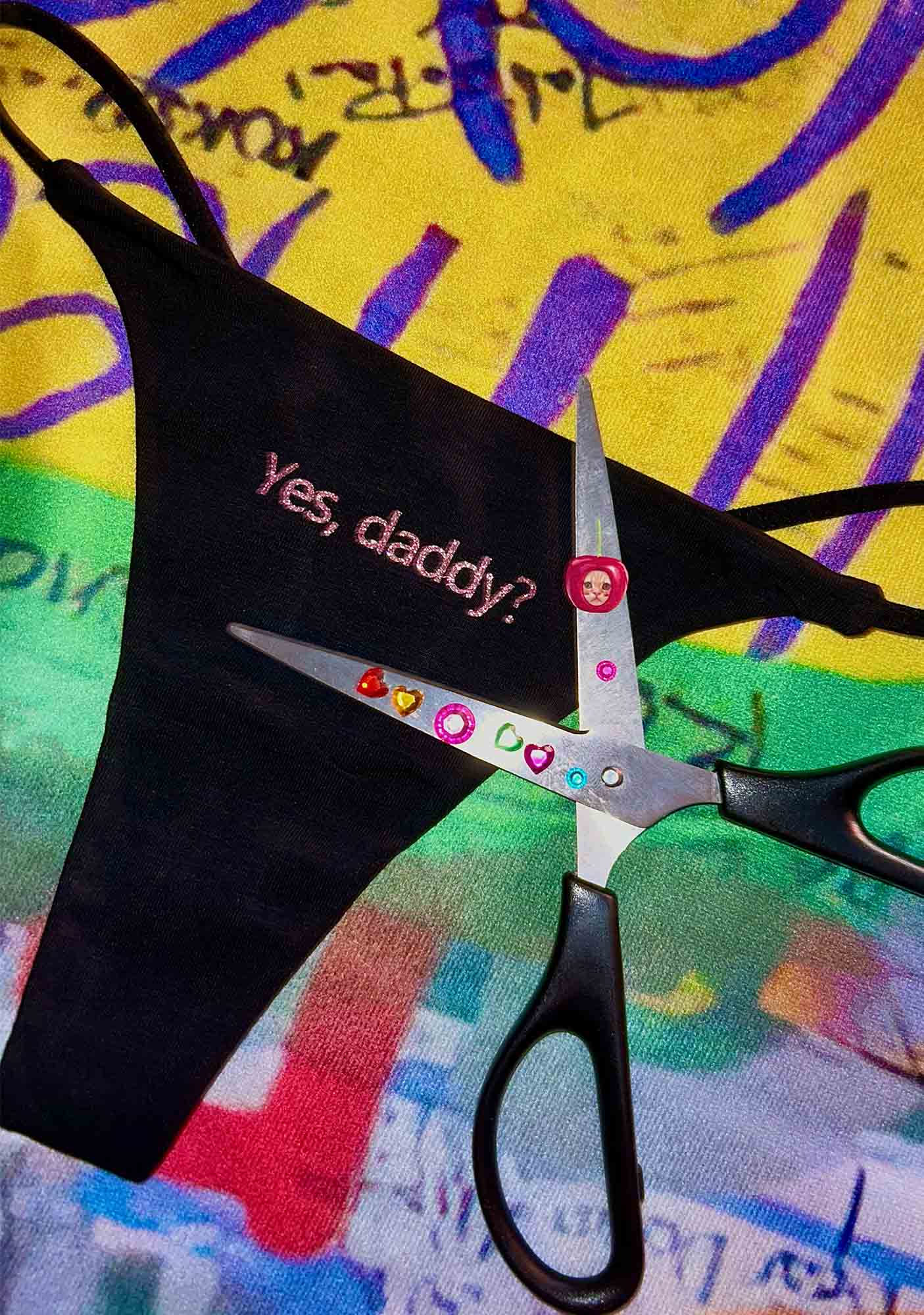 Glitter Yes Daddy Y2K Bikini String Thong Cherrykitten - Image 3