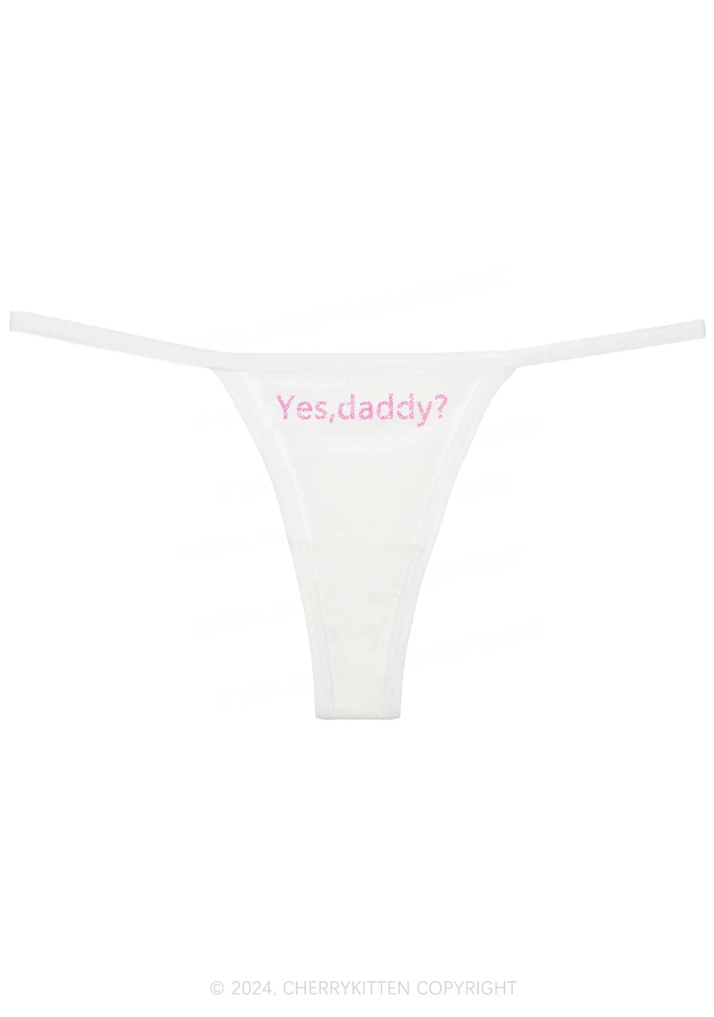 Glitter Yes Daddy Y2K Flat String Thong Cherrykitten - Image 4