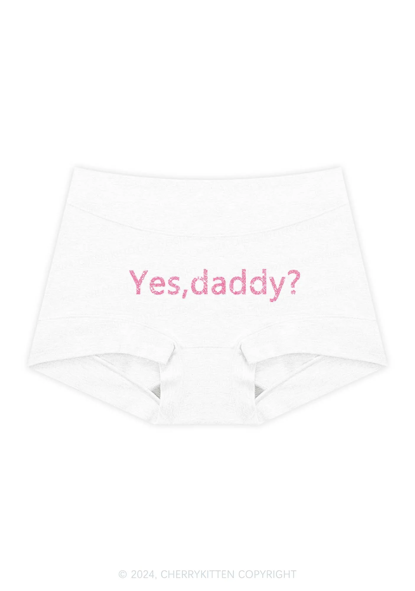 Glitter Yes Daddy Y2K Mid Rise Waist Boyshort Cherrykitten - Image 4